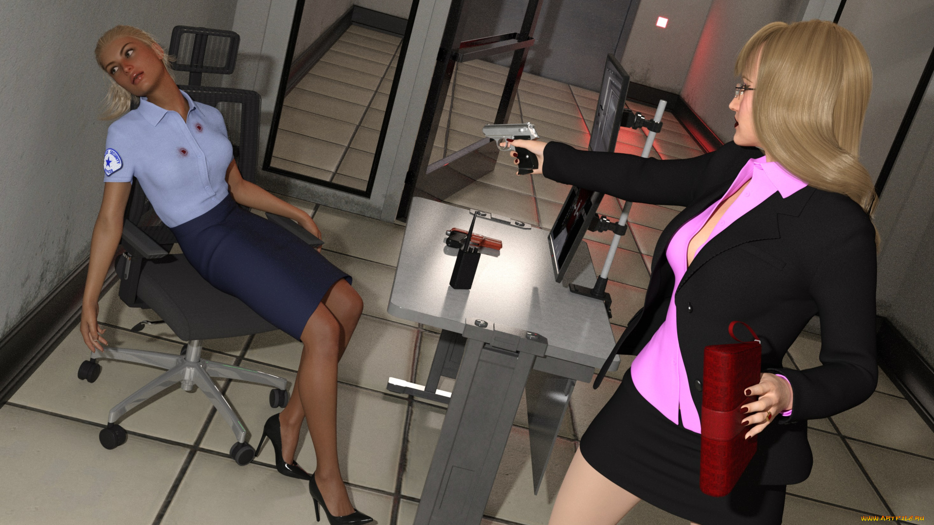 spy, games, revenge, 3д, графика, фантазия, , fantasy, девушки, взгляд, фон