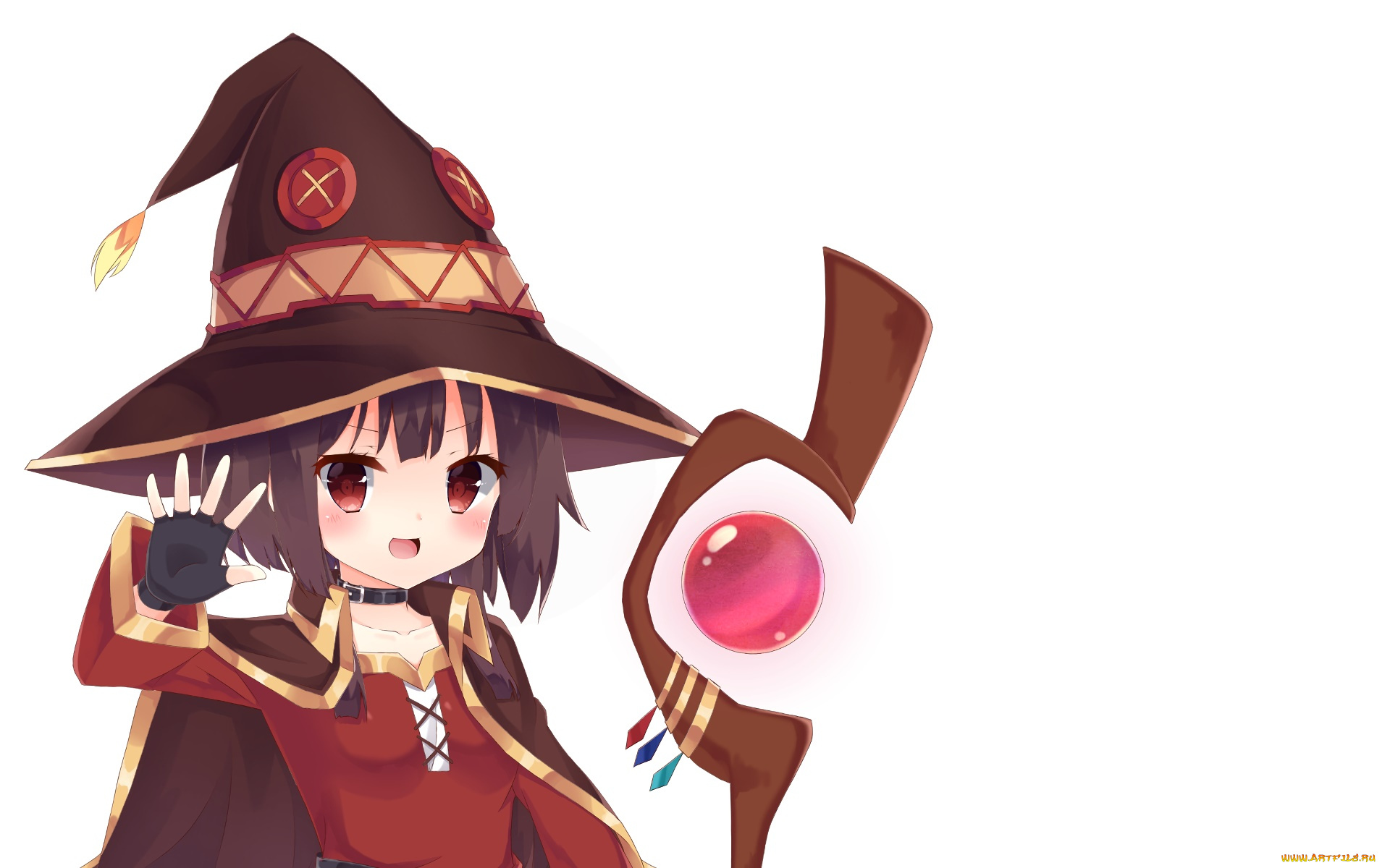 аниме, kono, subarashii, sekai, ni, shukufuku, wo, девушка, фон, взгляд