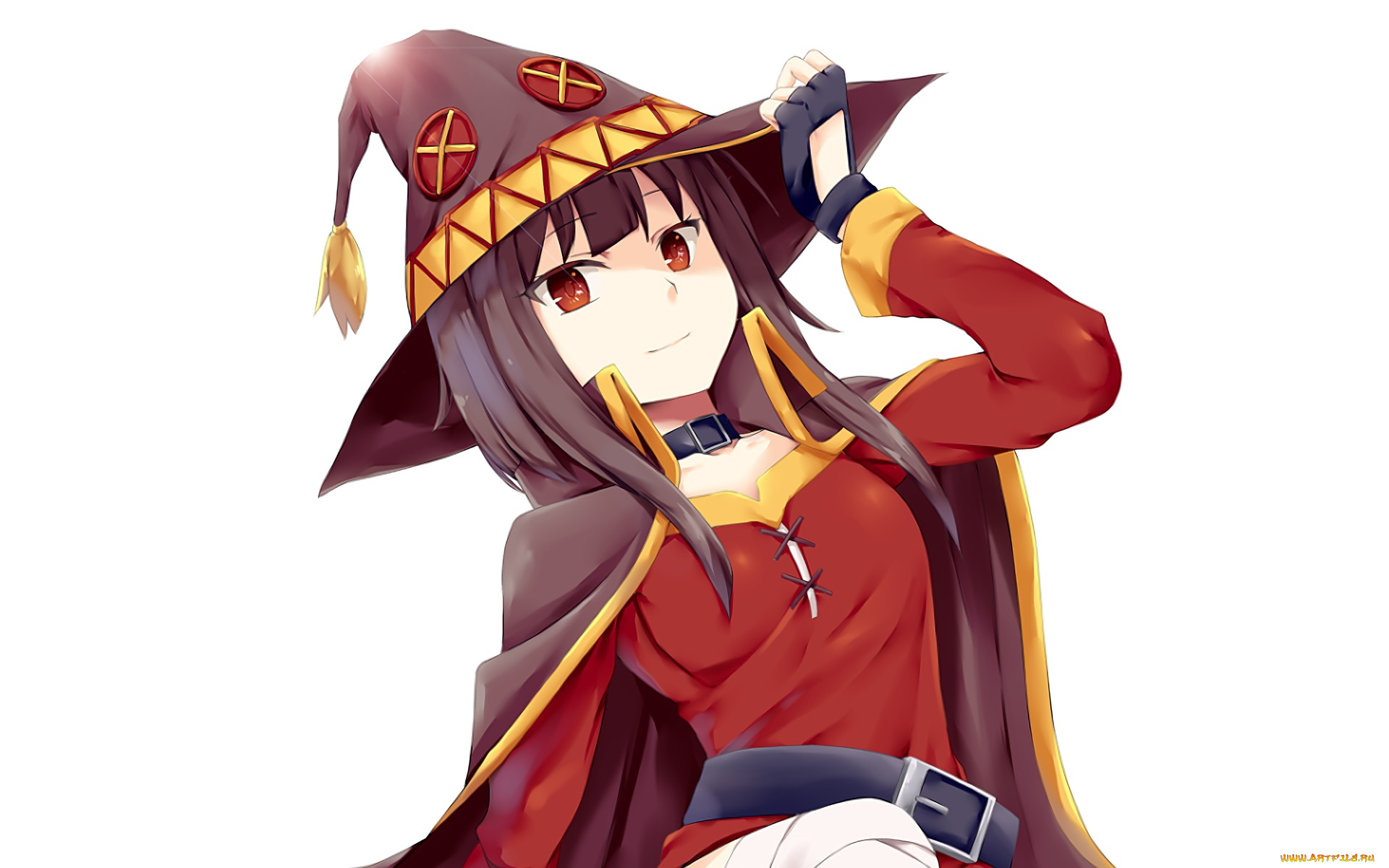 аниме, kono, subarashii, sekai, ni, shukufuku, wo, фон, взгляд, девушка