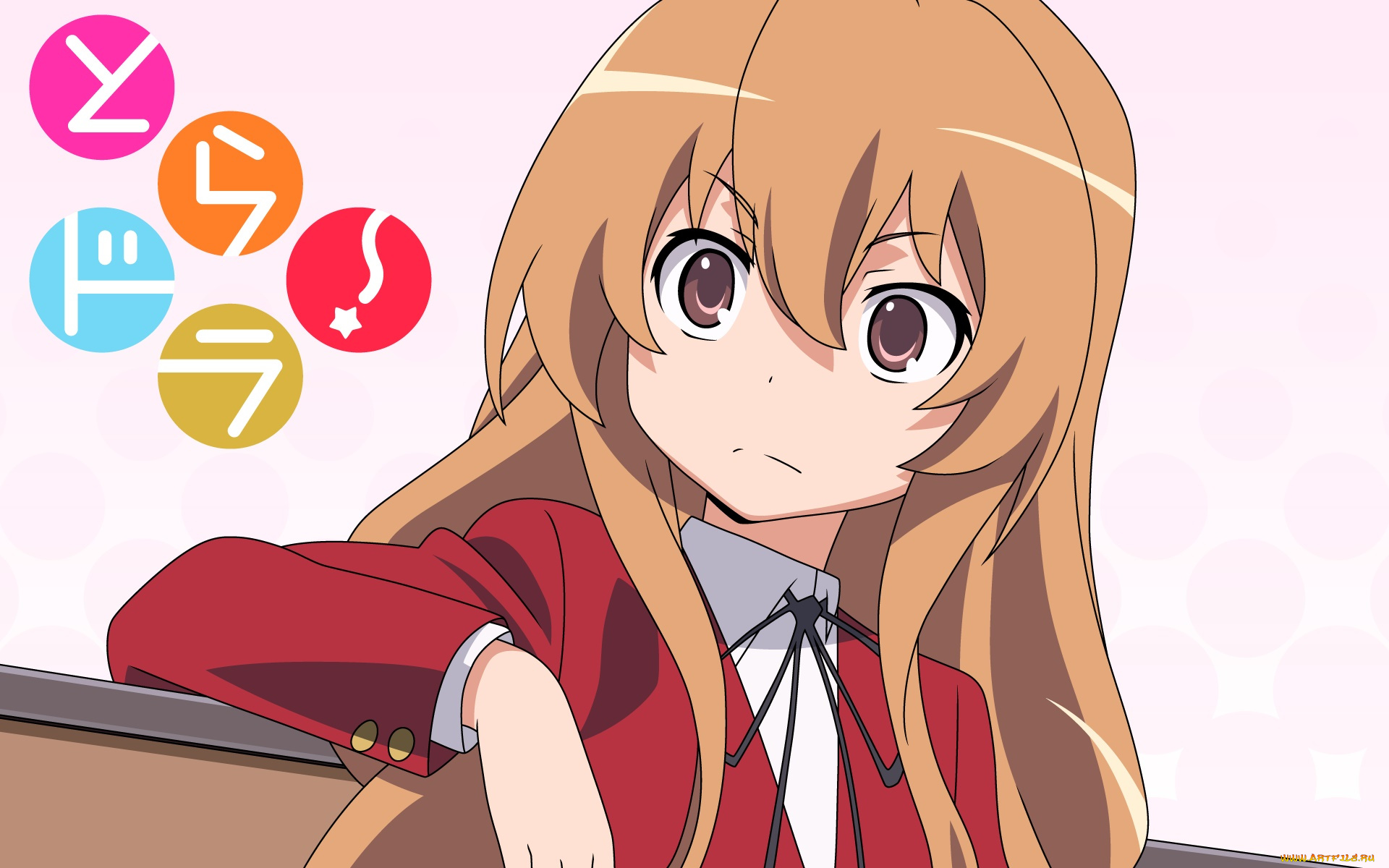 аниме, toradora, фон, взгляд, девушка