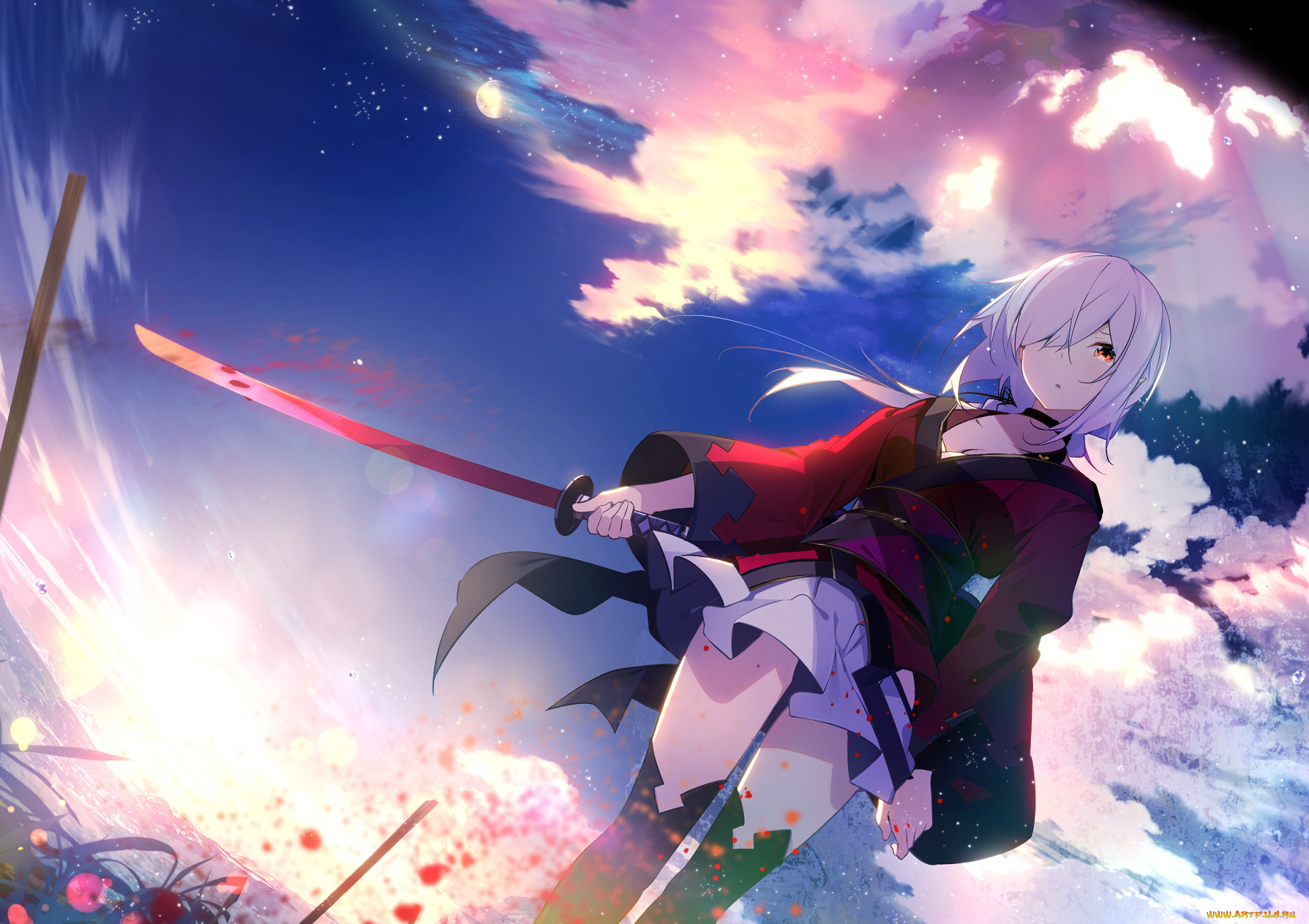 аниме, оружие, , техника, , технологии, девушка