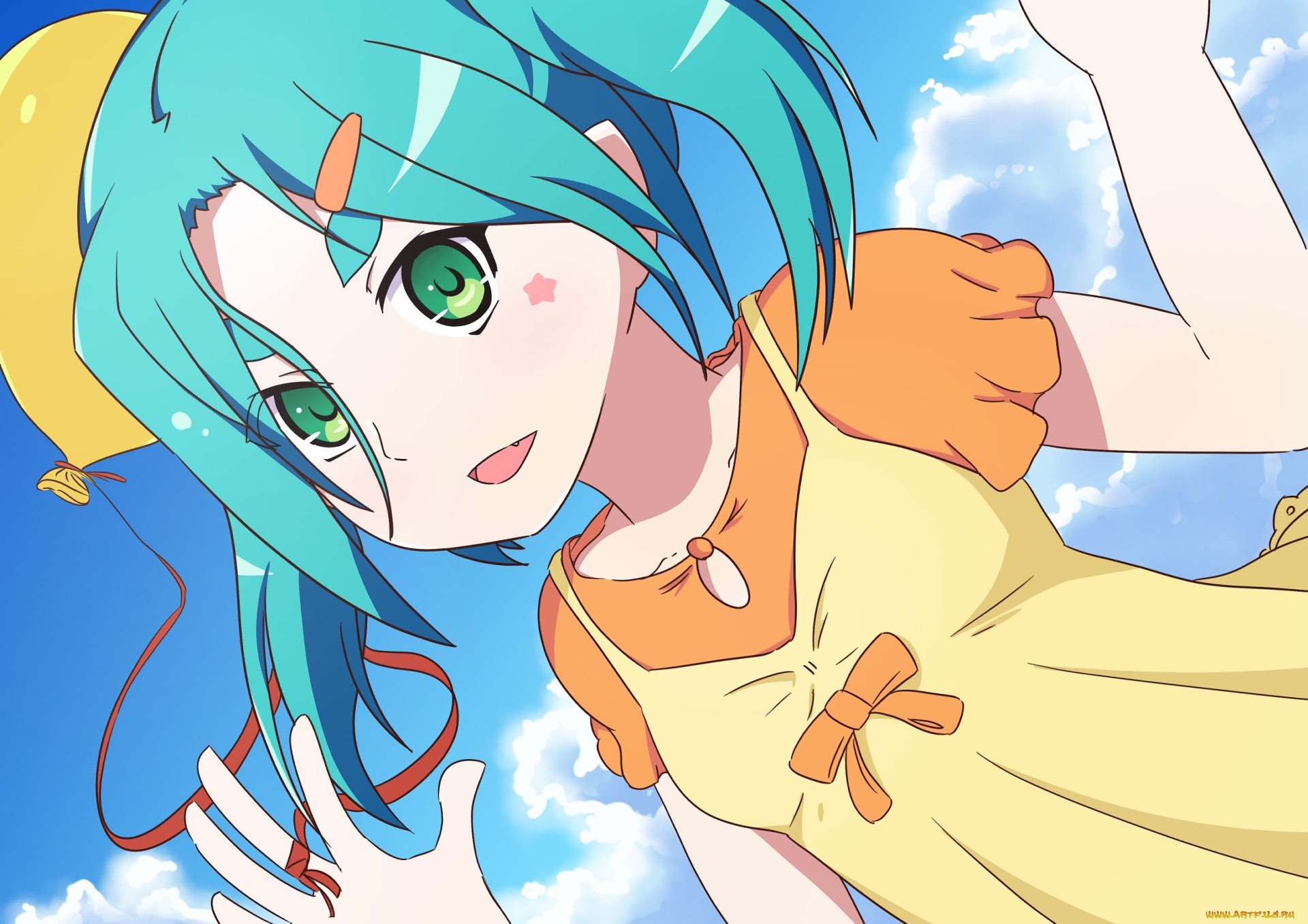 аниме, bakemonogatari, взгляд, фон, девушка