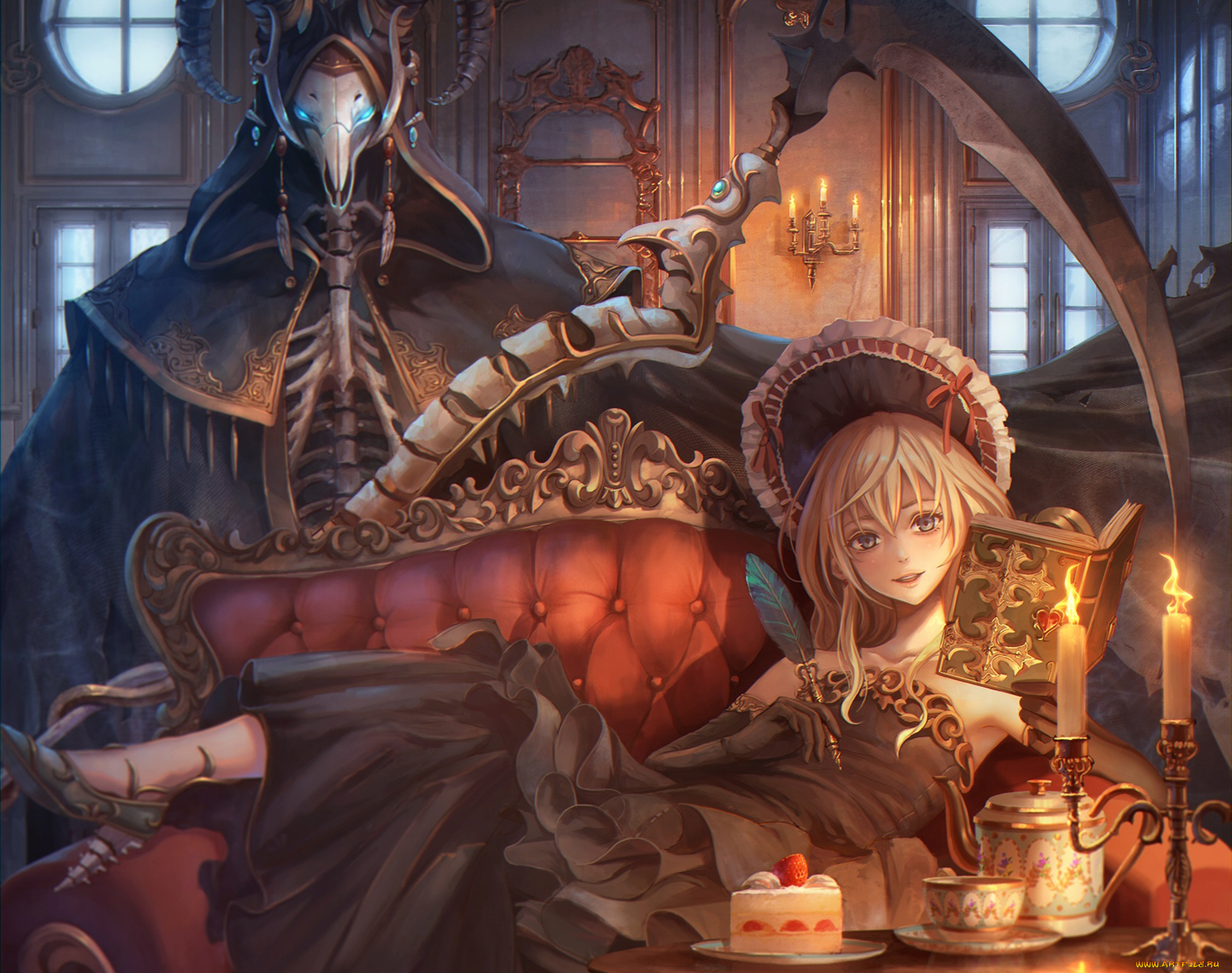 аниме, pixiv, fantasia, девушка