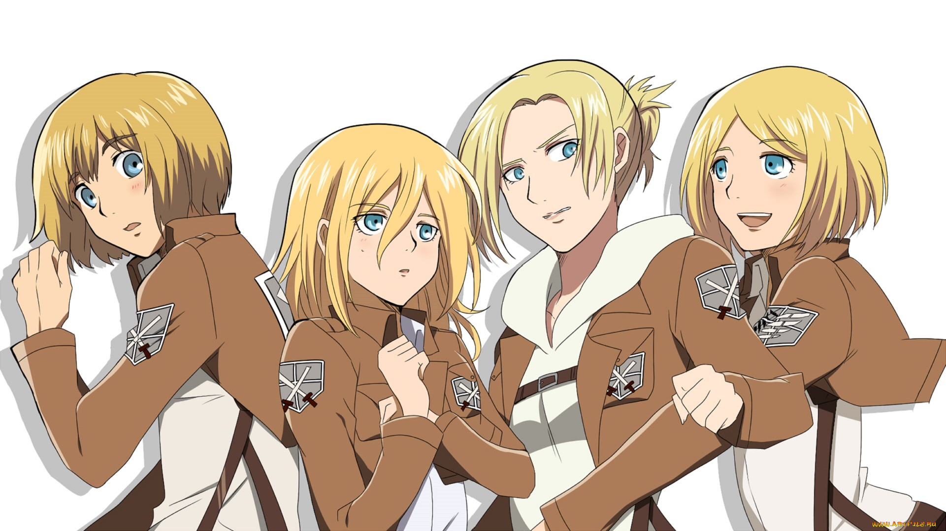 аниме, shingeki, no, kyojin, атака, титанов