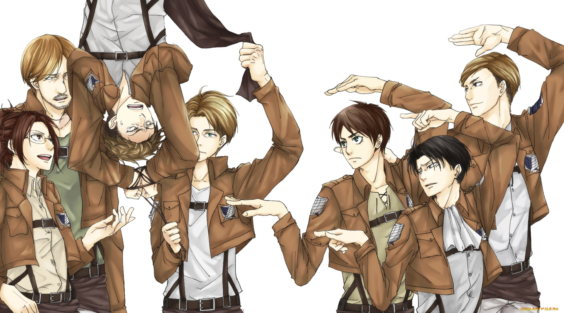 аниме, shingeki, no, kyojin, атака, титанов