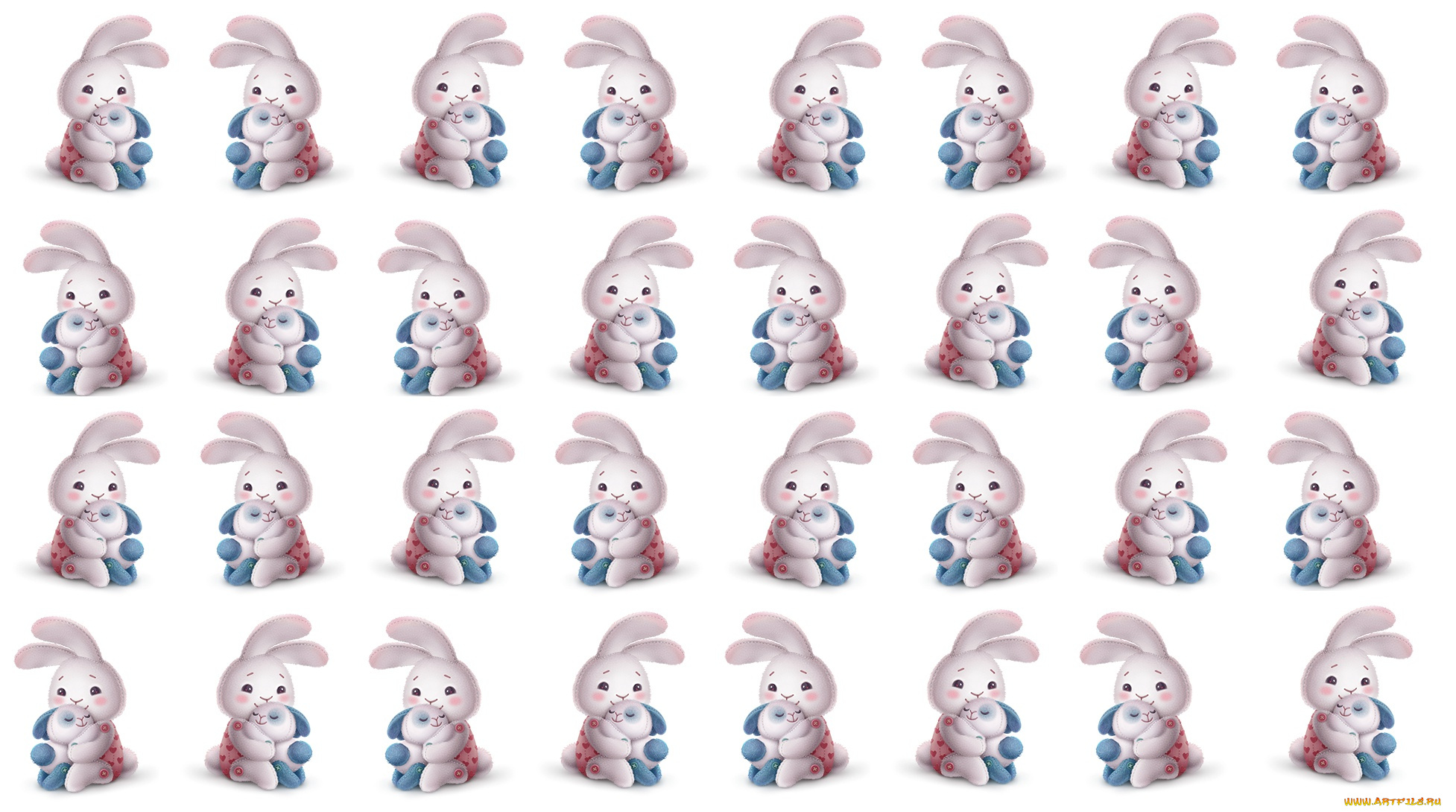 векторная, графика, животные, , animals, кролики