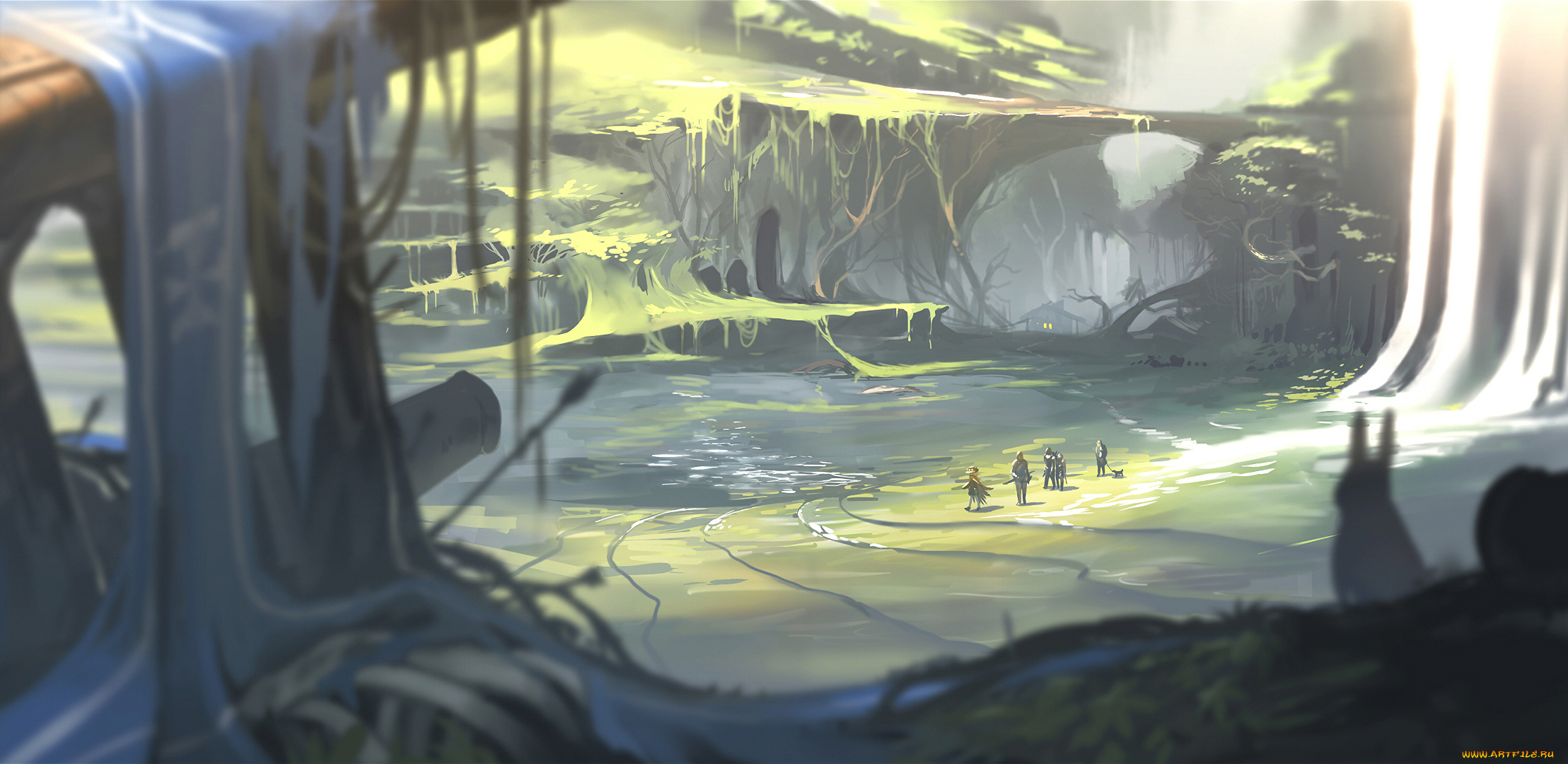 аниме, pixiv, fantasia, природа