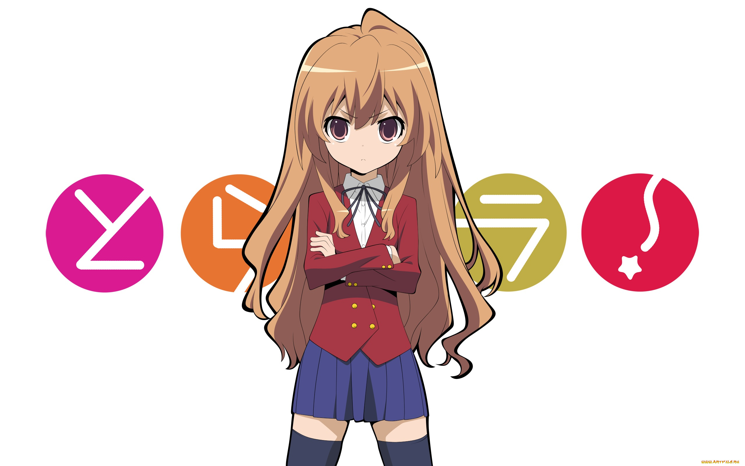 аниме, toradora, девушка, фон, взгляд