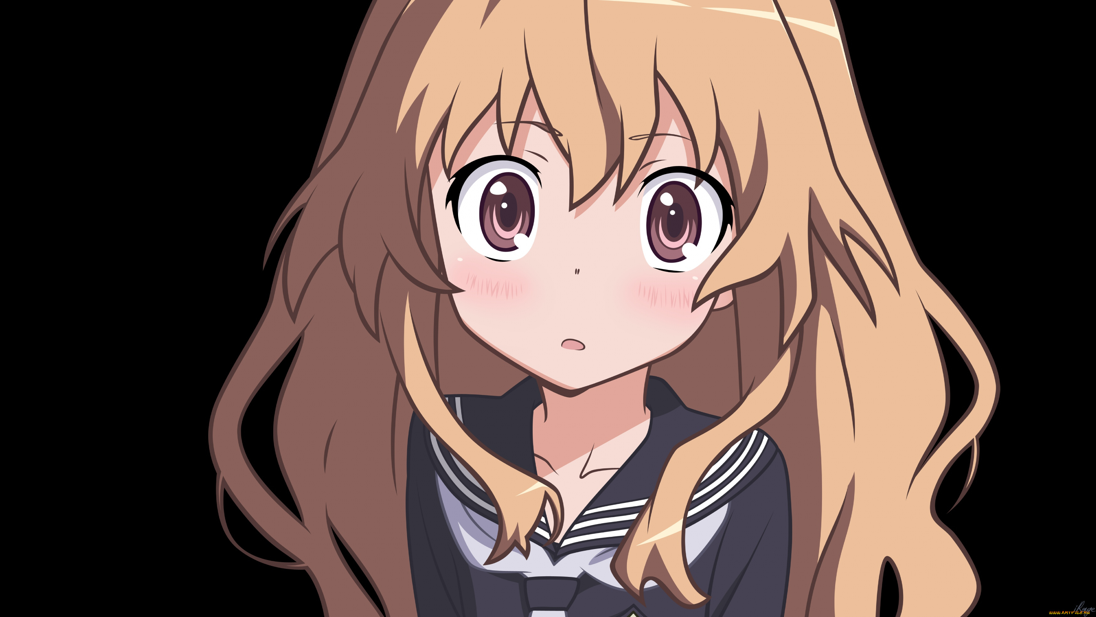 аниме, toradora, фон, взгляд, девушка