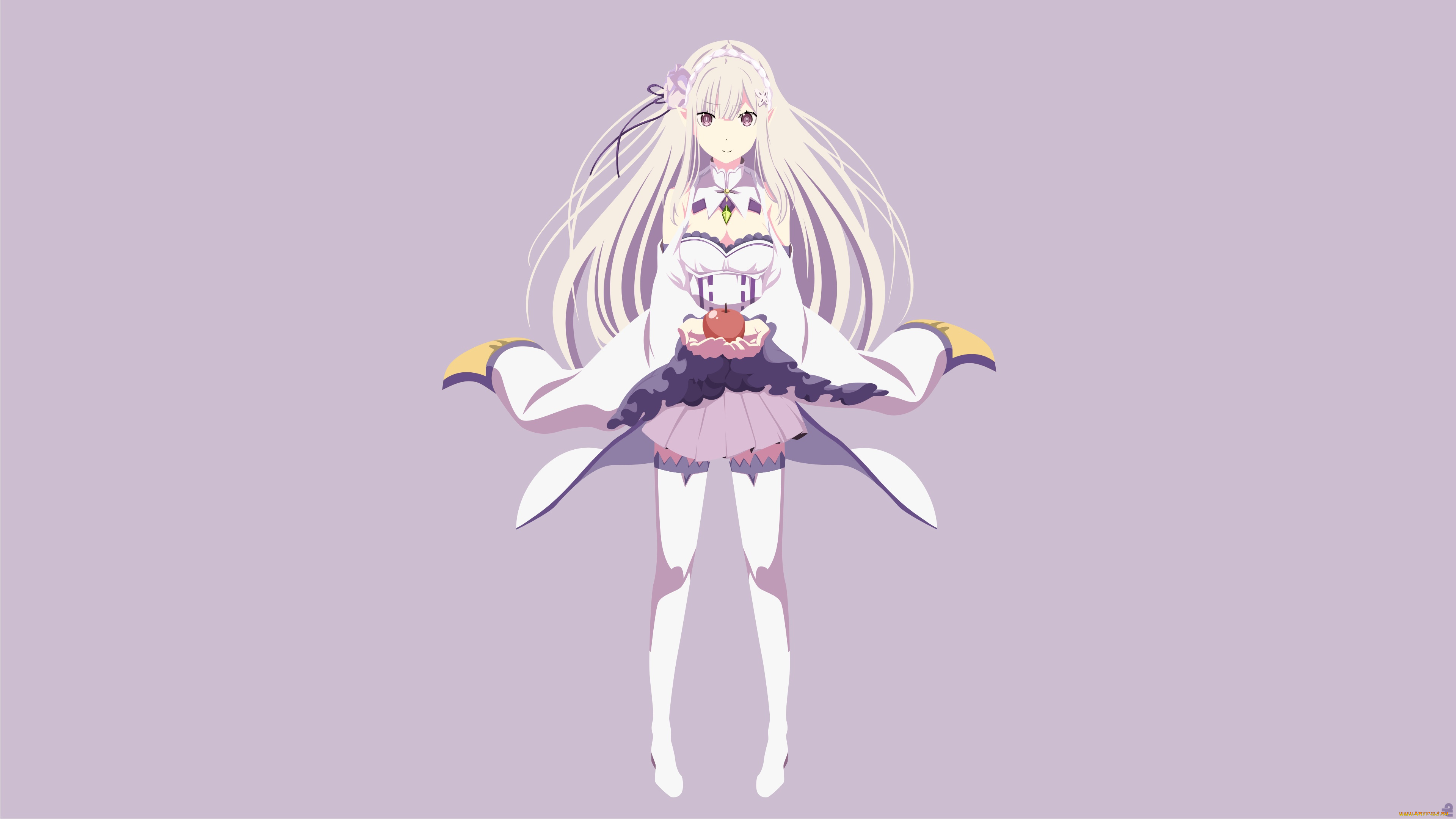 аниме, re, , zero, kara, hajimeru, isekai, seikatsu, фон, взгляд, девушка