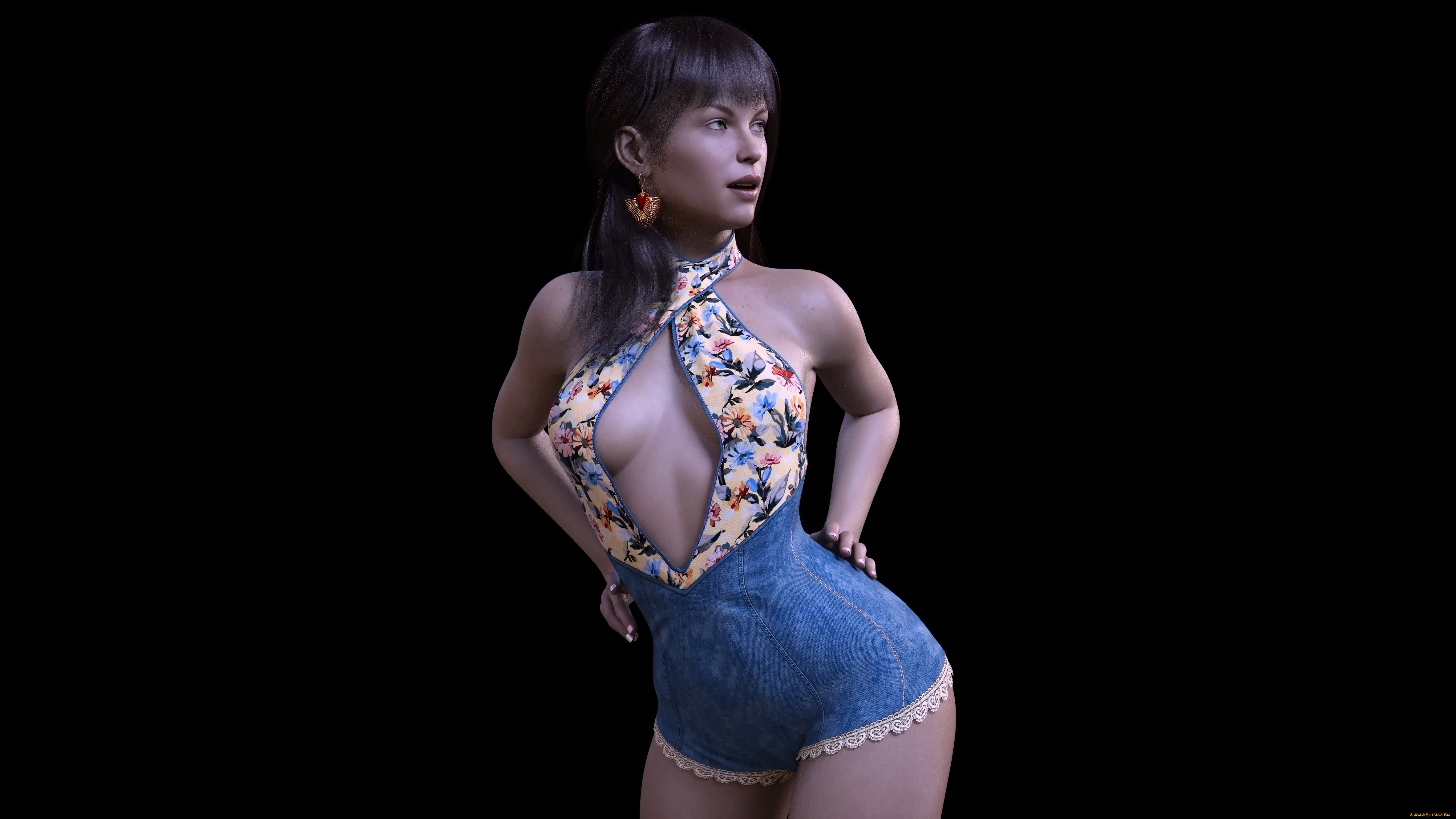 3д, графика, люди, , people, фон, взгляд, девушка