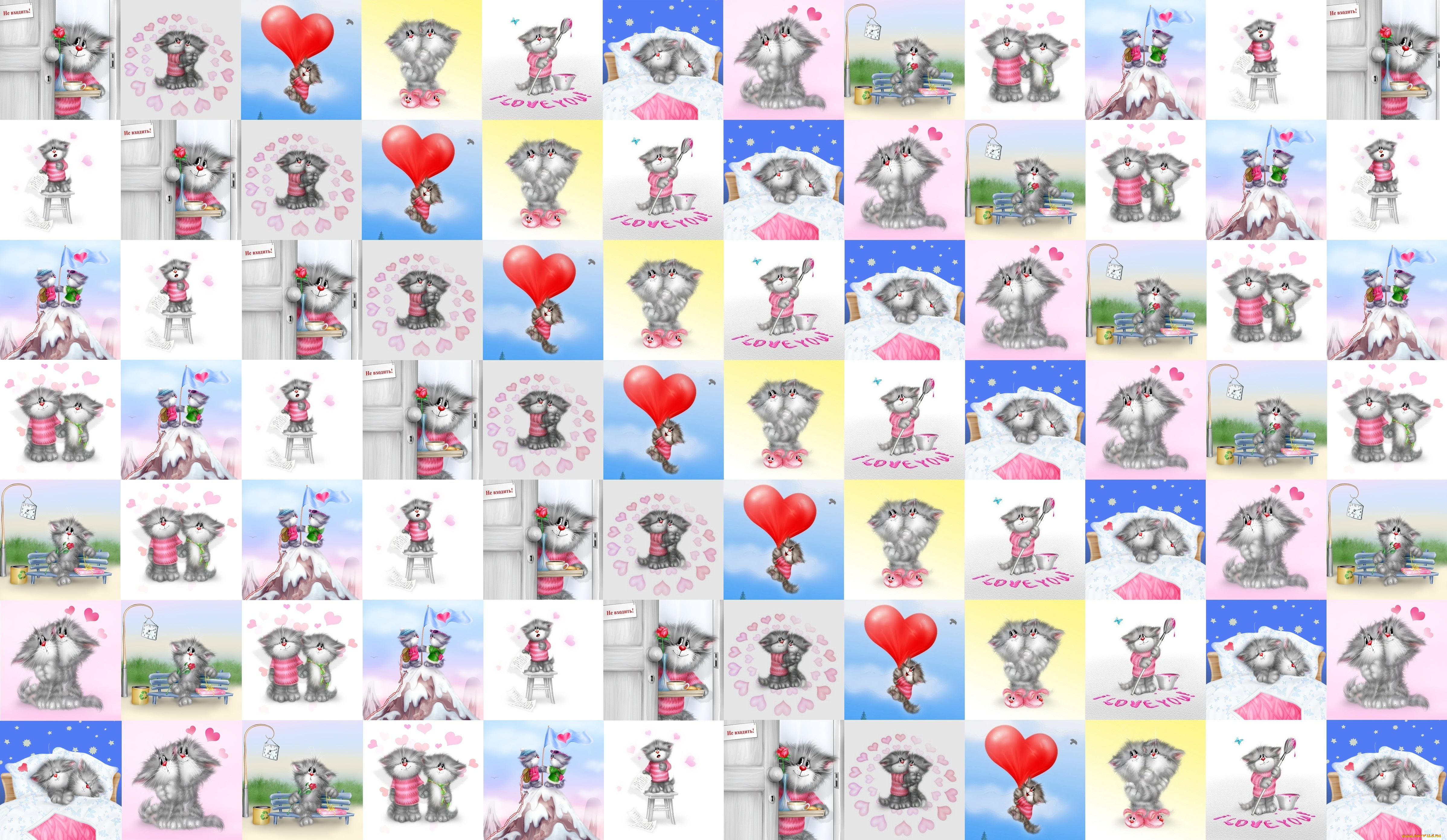 векторная, графика, животные, , animals, кошки