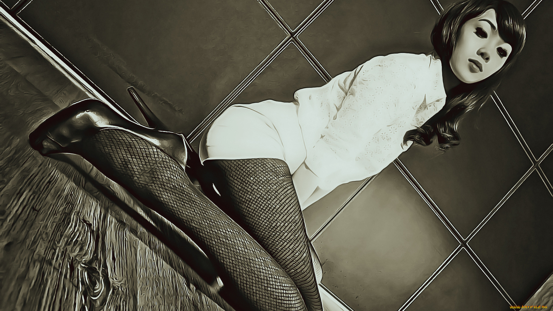 календари, компьютерный, дизайн, женщина, 2019, сидит, calendar, взгляд, девушка