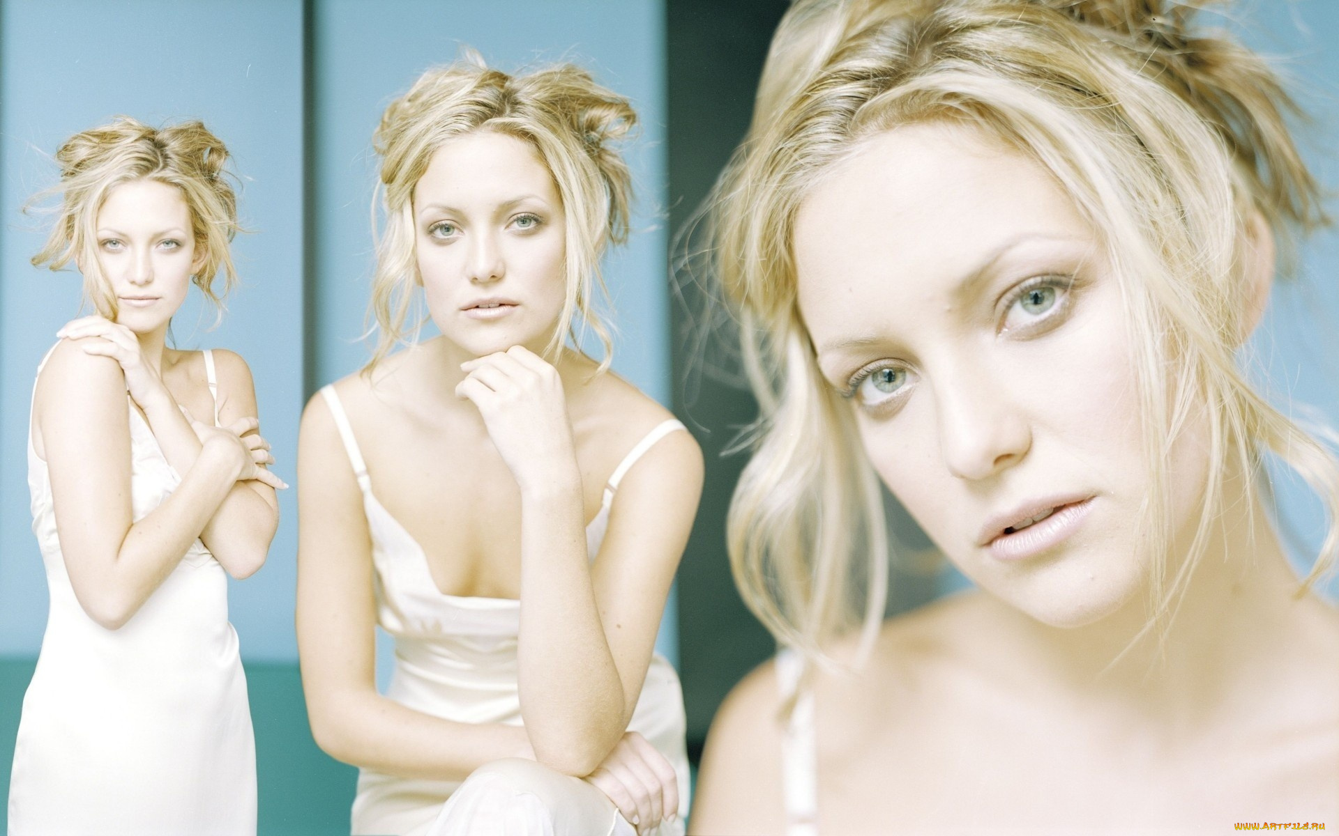 девушки, kate, hudson, актриса, блондинка, платье, лицо