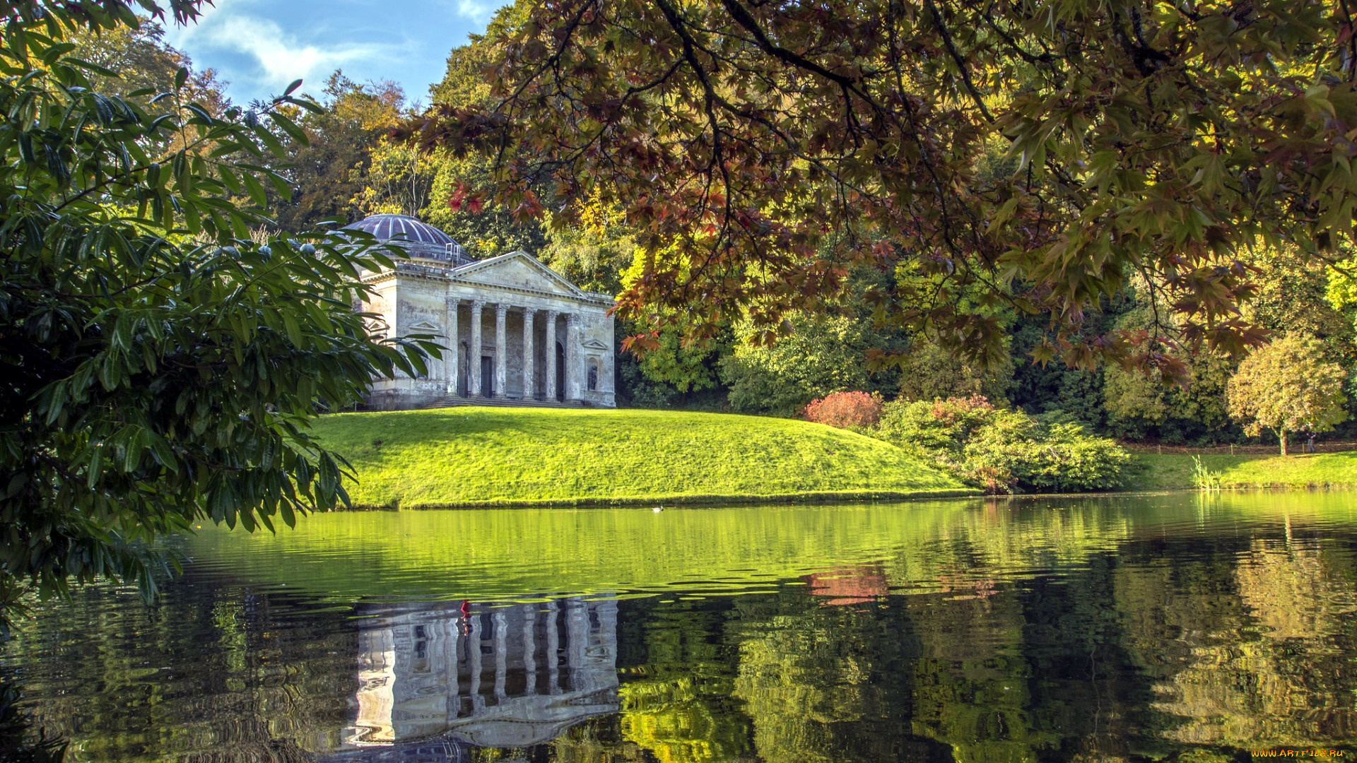 stourhead, garden, wiltshire, england, города, -, здания, , дома, stourhead, garden