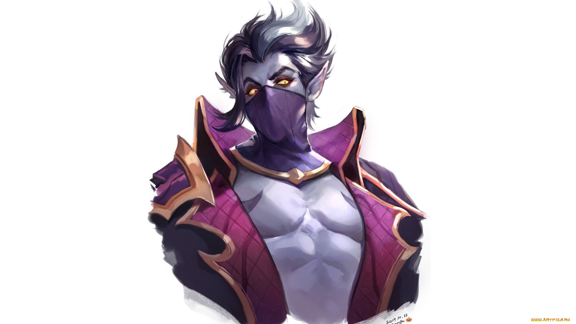 видео, игры, league, of, legends, маска, торс, kass