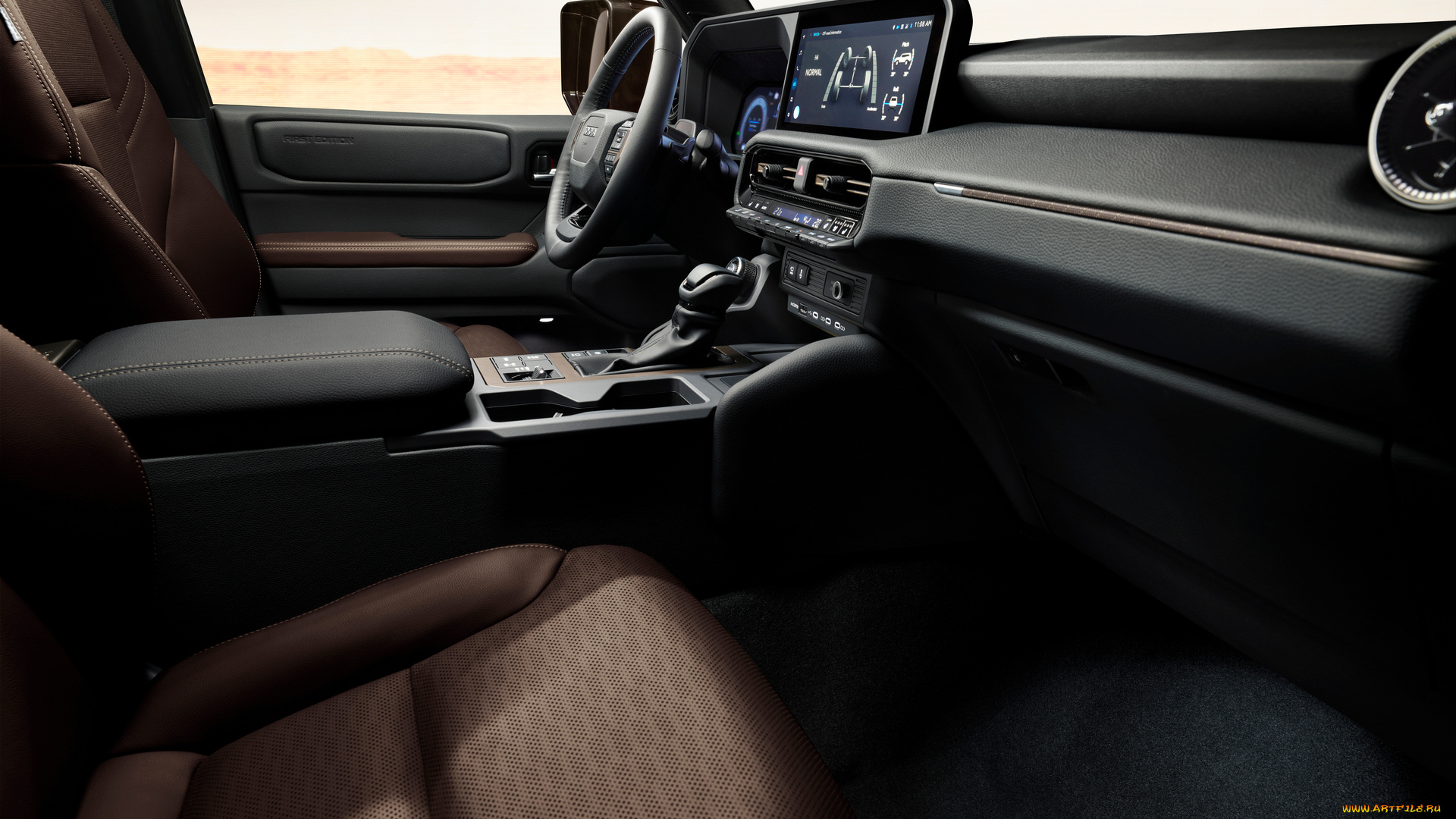 2024, land, cruiser, first, edition, автомобили, интерьеры, land, cruiser, first, edition, салон, водительское, место, торпеда