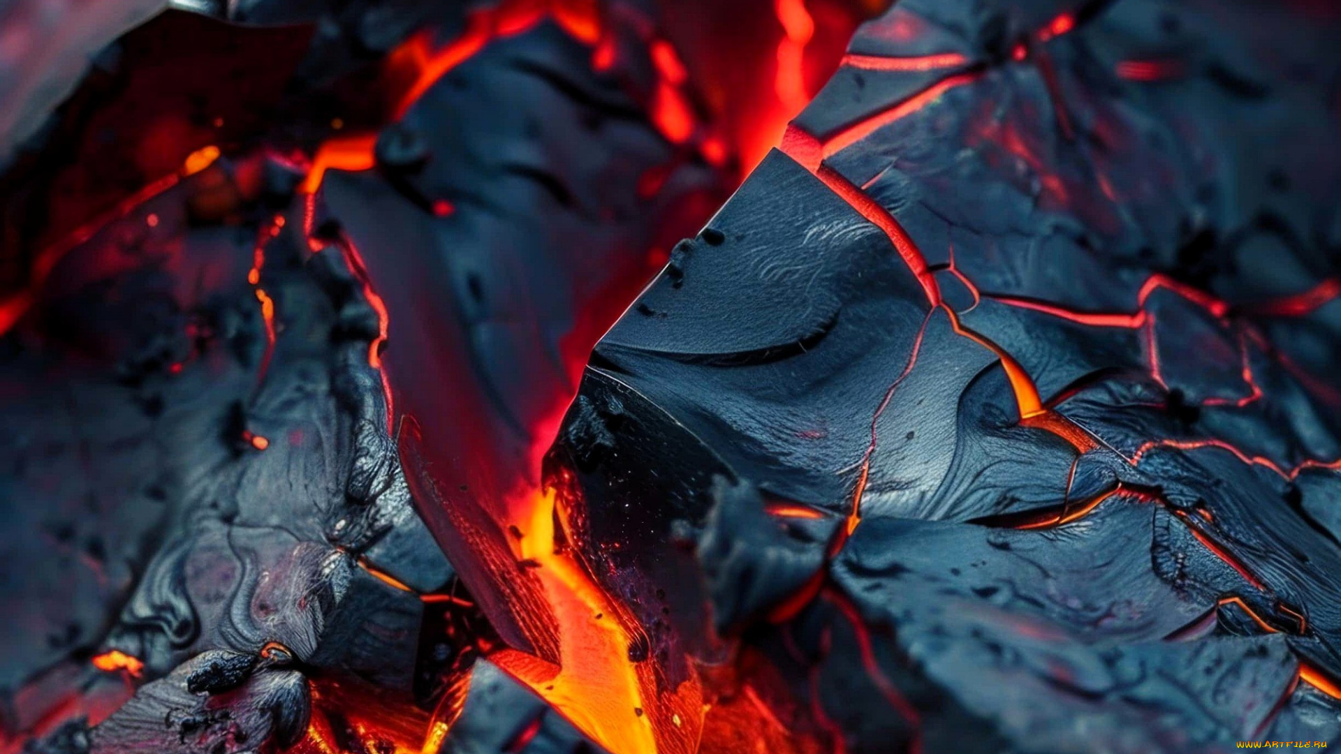 3д, графика, другое, , other, лава, корка, огонь