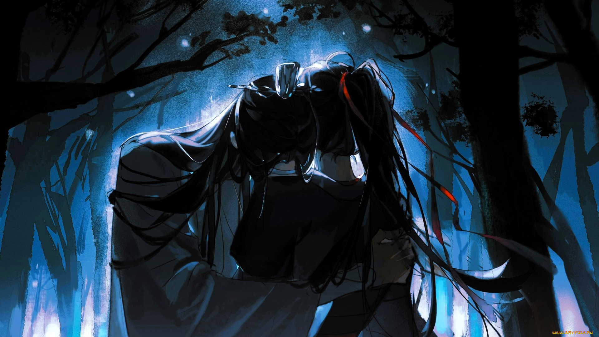 аниме, mo, dao, zu, shi, вэй, усянь, лань, ванцзы, лес