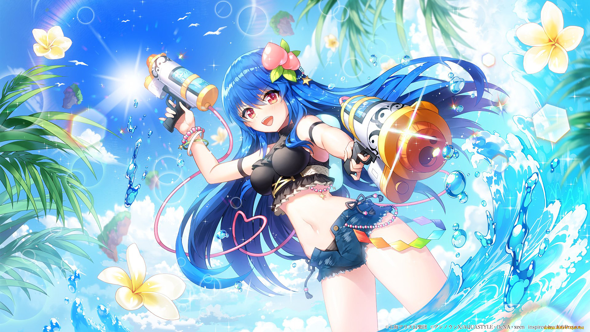 аниме, touhou, любовь, hinanawi, tenshi, женщина, арт, этти