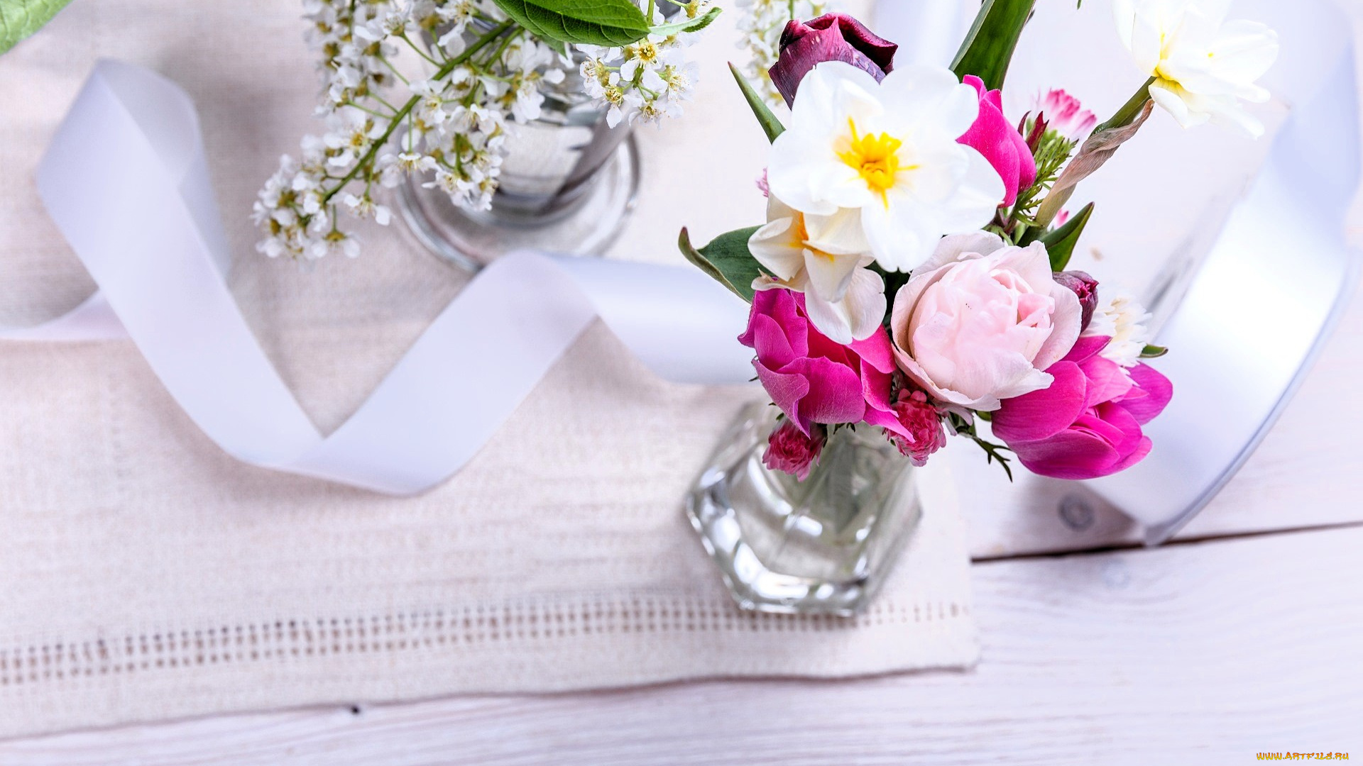 цветы, букеты, , композиции, букет, лента, скатерть