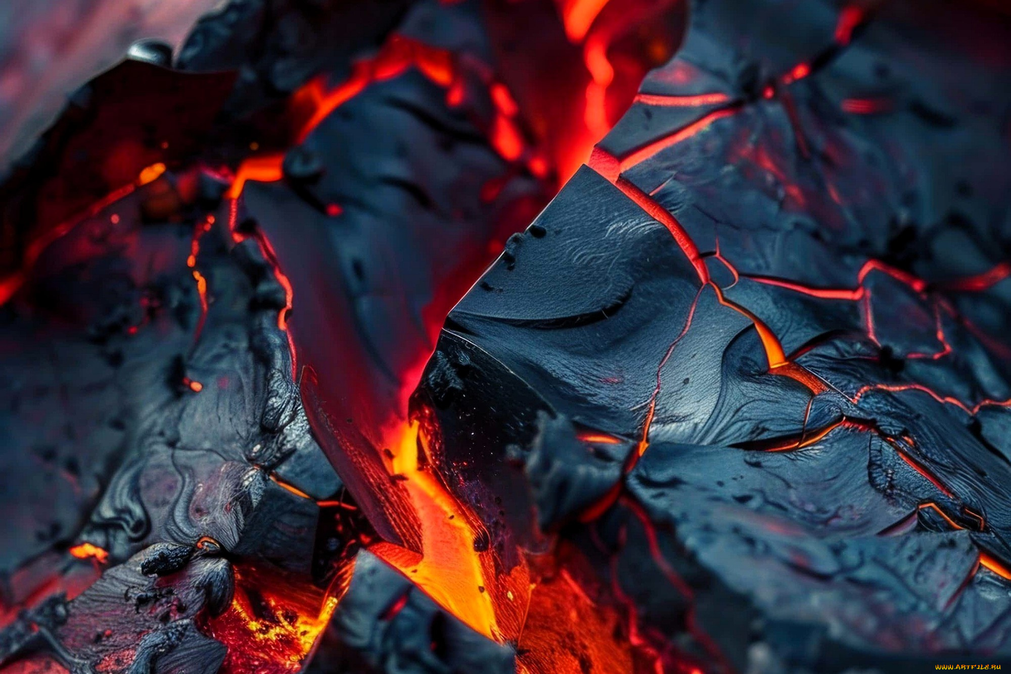 3д, графика, другое, , other, лава, корка, огонь