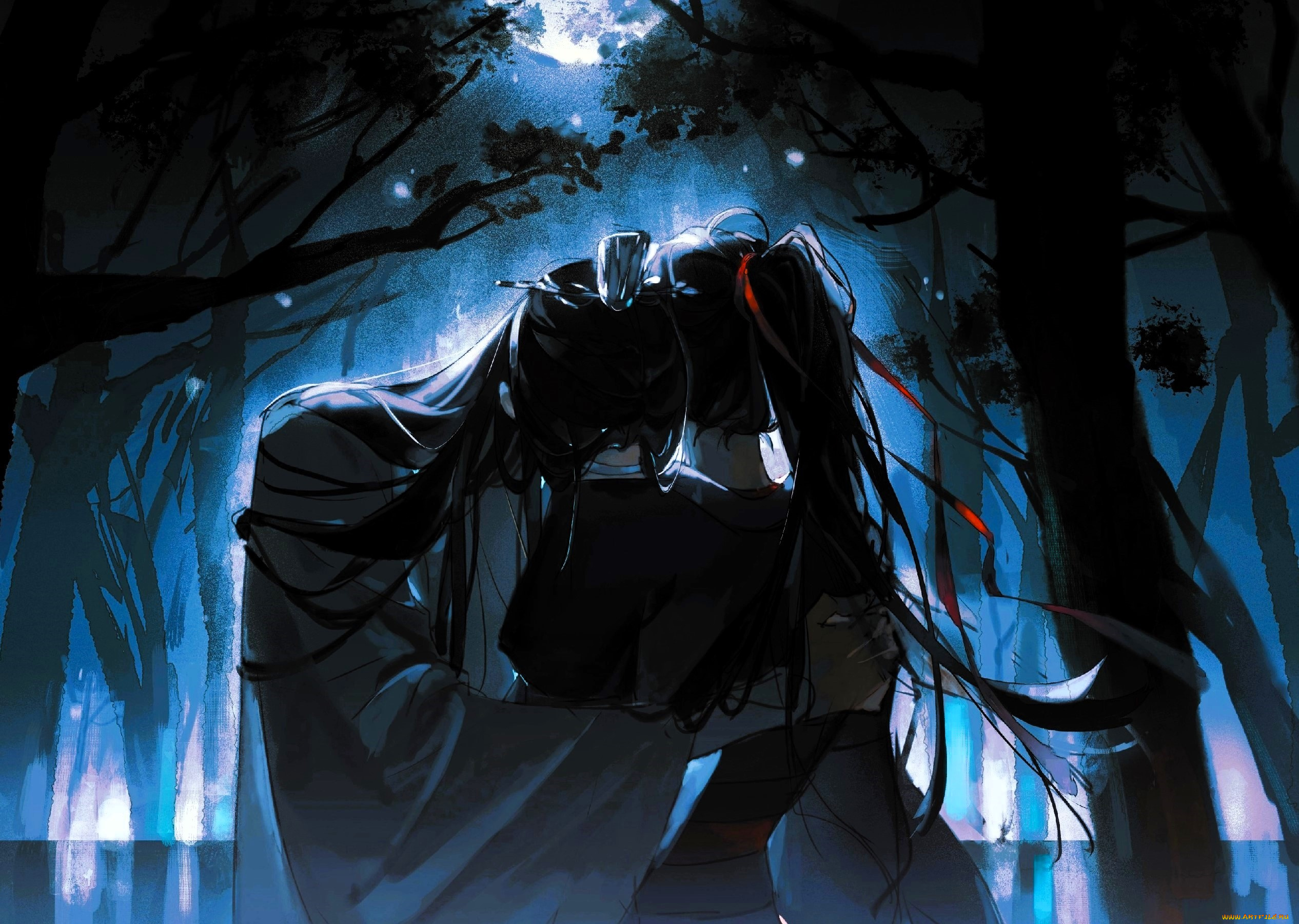 аниме, mo, dao, zu, shi, вэй, усянь, лань, ванцзы, лес