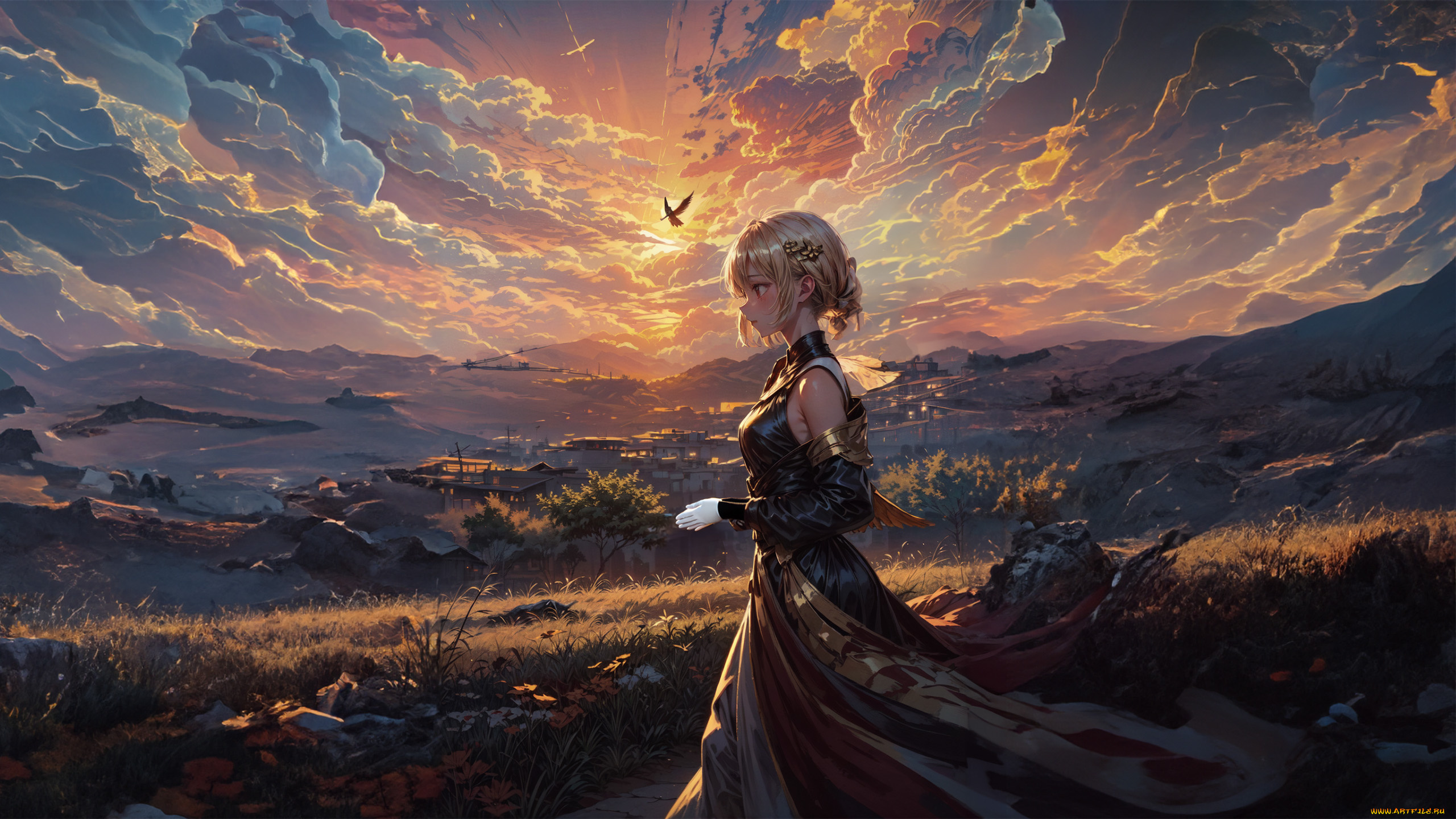 аниме, пейзажи, , природа, нейросети, графика, нейроарт, ai, art, нейронные, сети, рисунки, нейро, искусство, нейрографика, graphics, neuroart, neural, networks, drawings, neuro, neurography