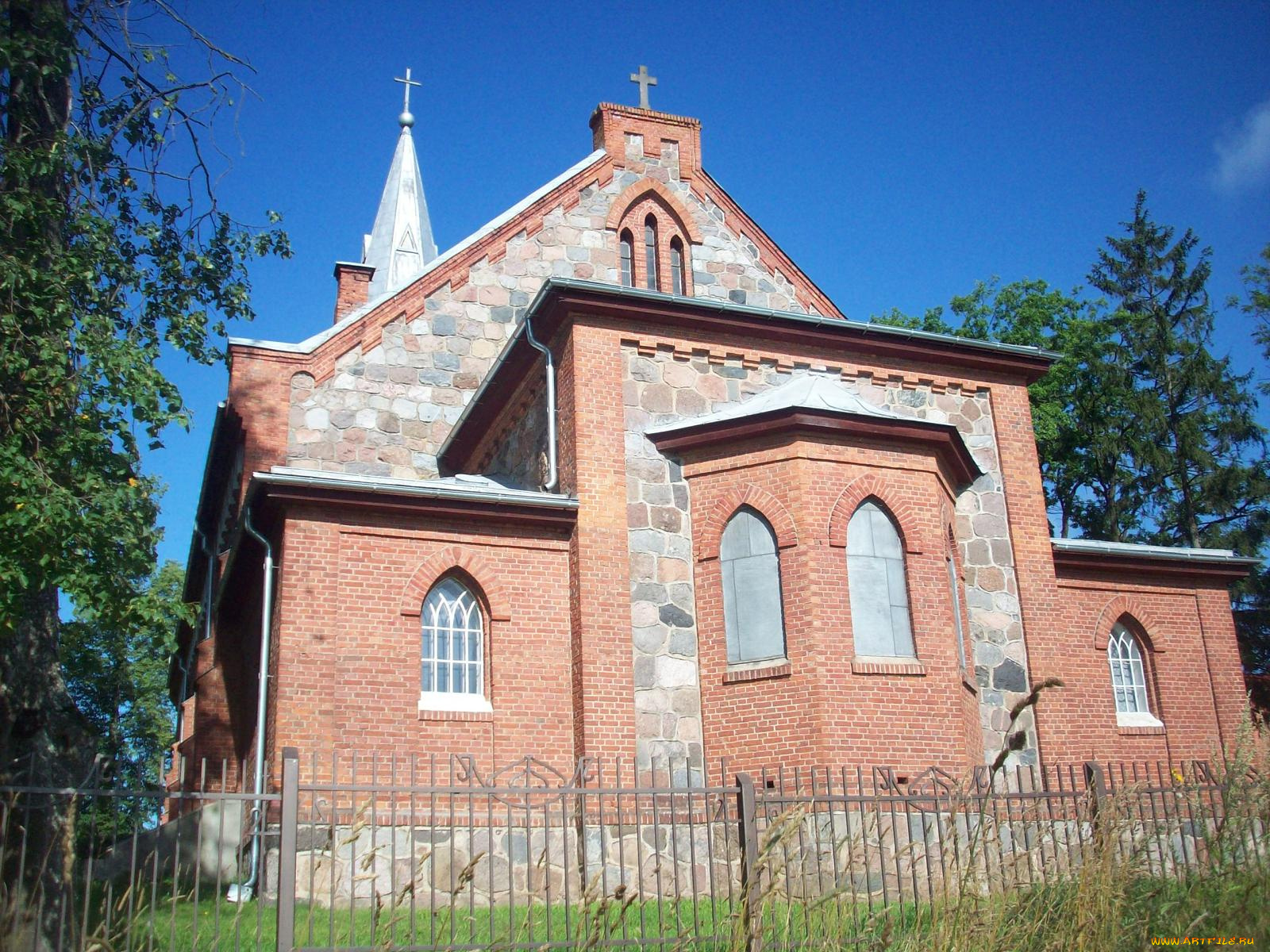 лютеранский, храм, балви, латвия, города, католические, соборы, костелы, аббатства