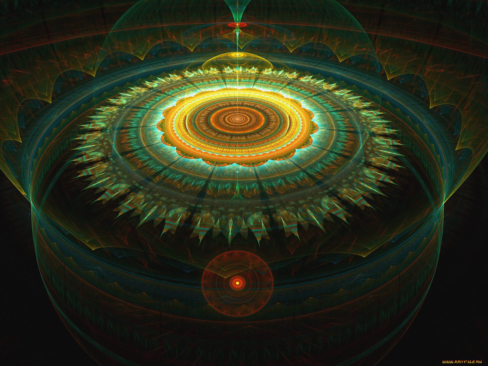 3д, графика, fractal, фракталы, абстракция, цвета, узор, тёмный