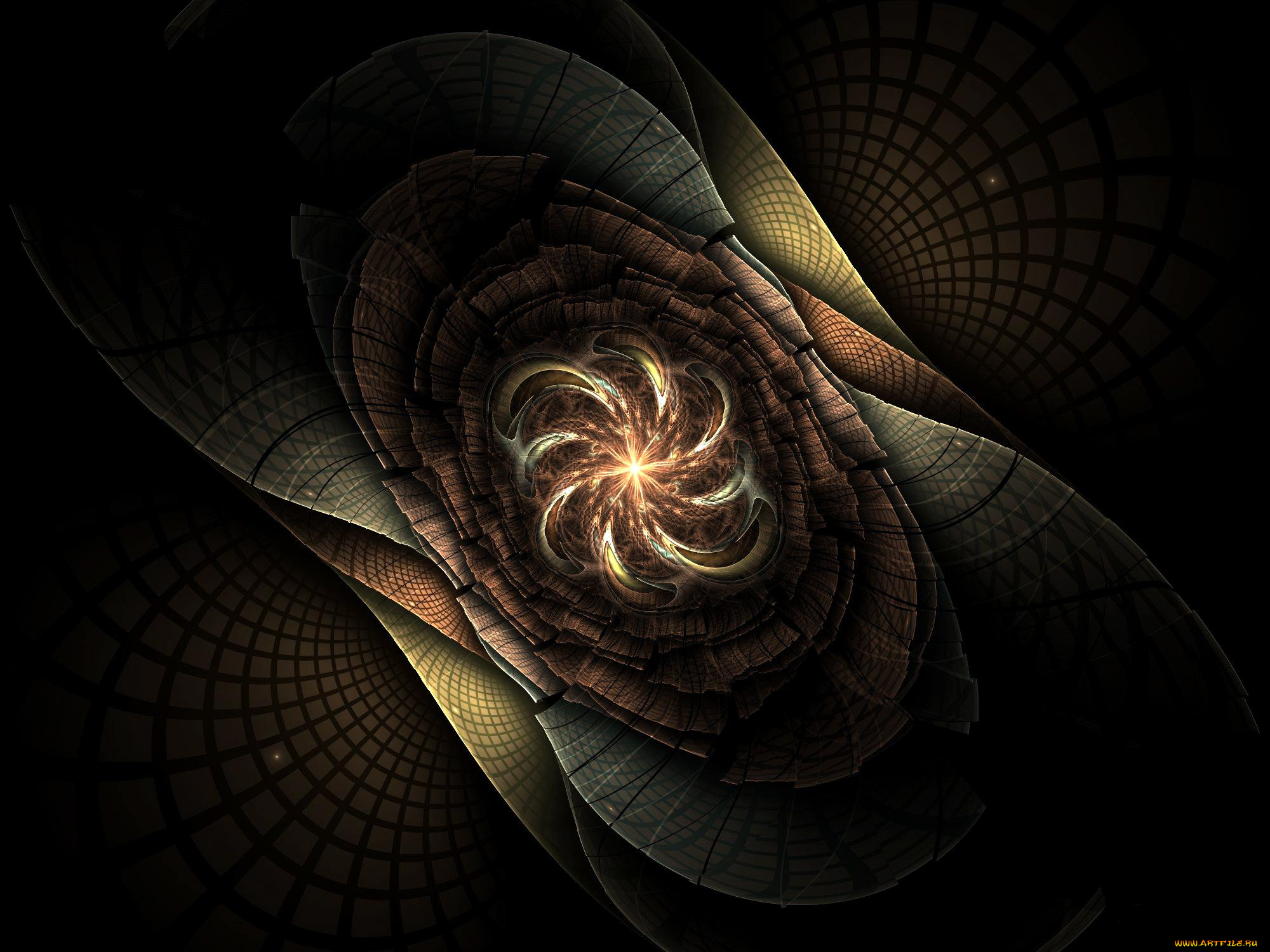 3д, графика, fractal, фракталы, тёмный, абстракция, узор, цвета