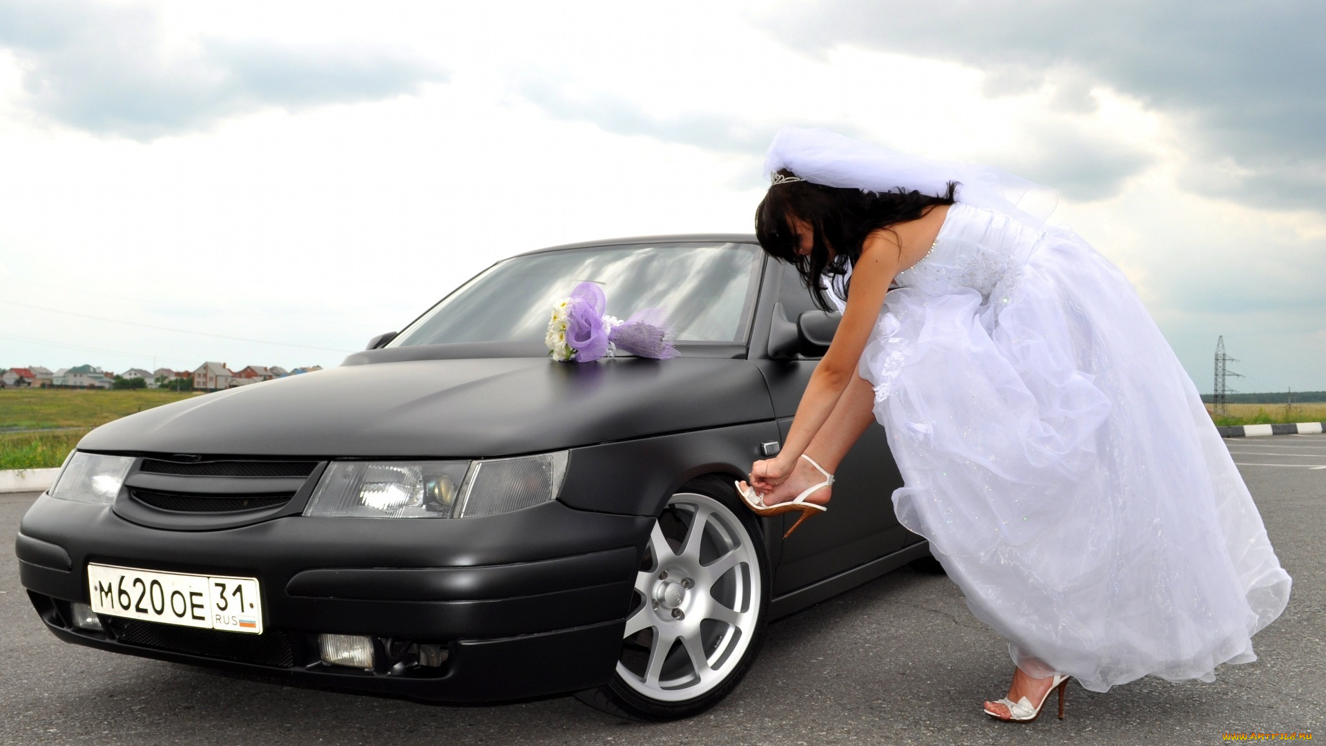 автомобили, авто, девушками, лада, 112, lada, ваз, девушка, невеста