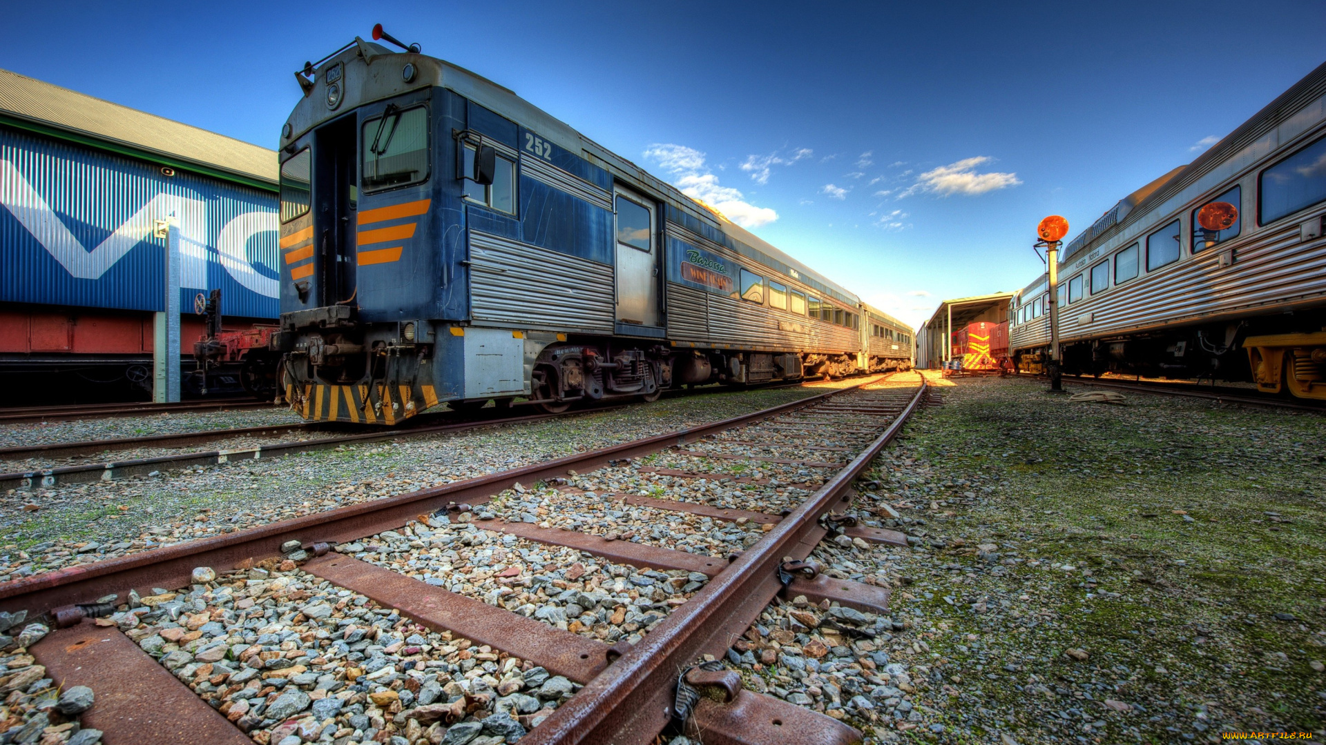 техника, поезда, состав, рельсы, поезд