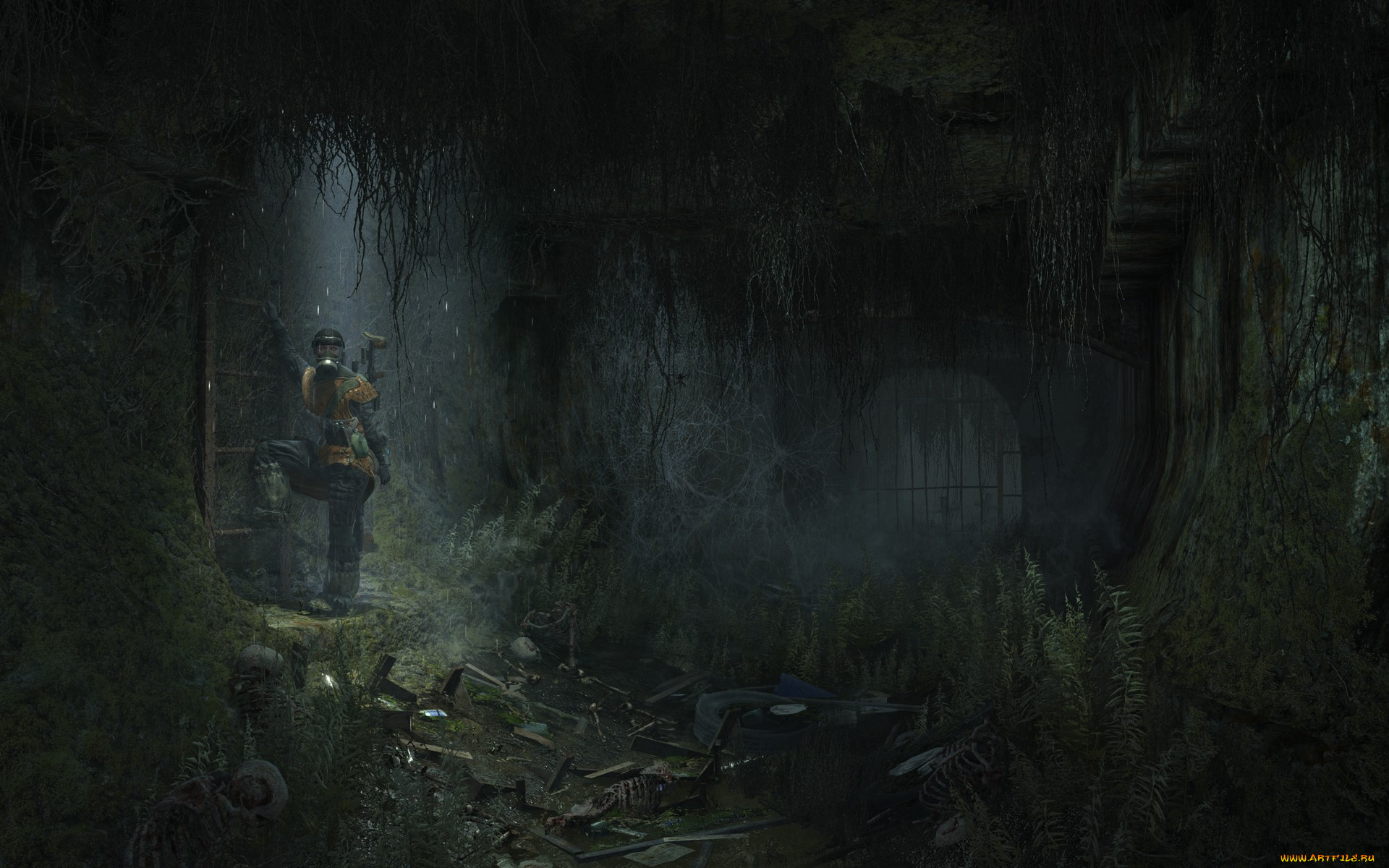 metro, last, light, видео, игры, солдат, тунель, лесница