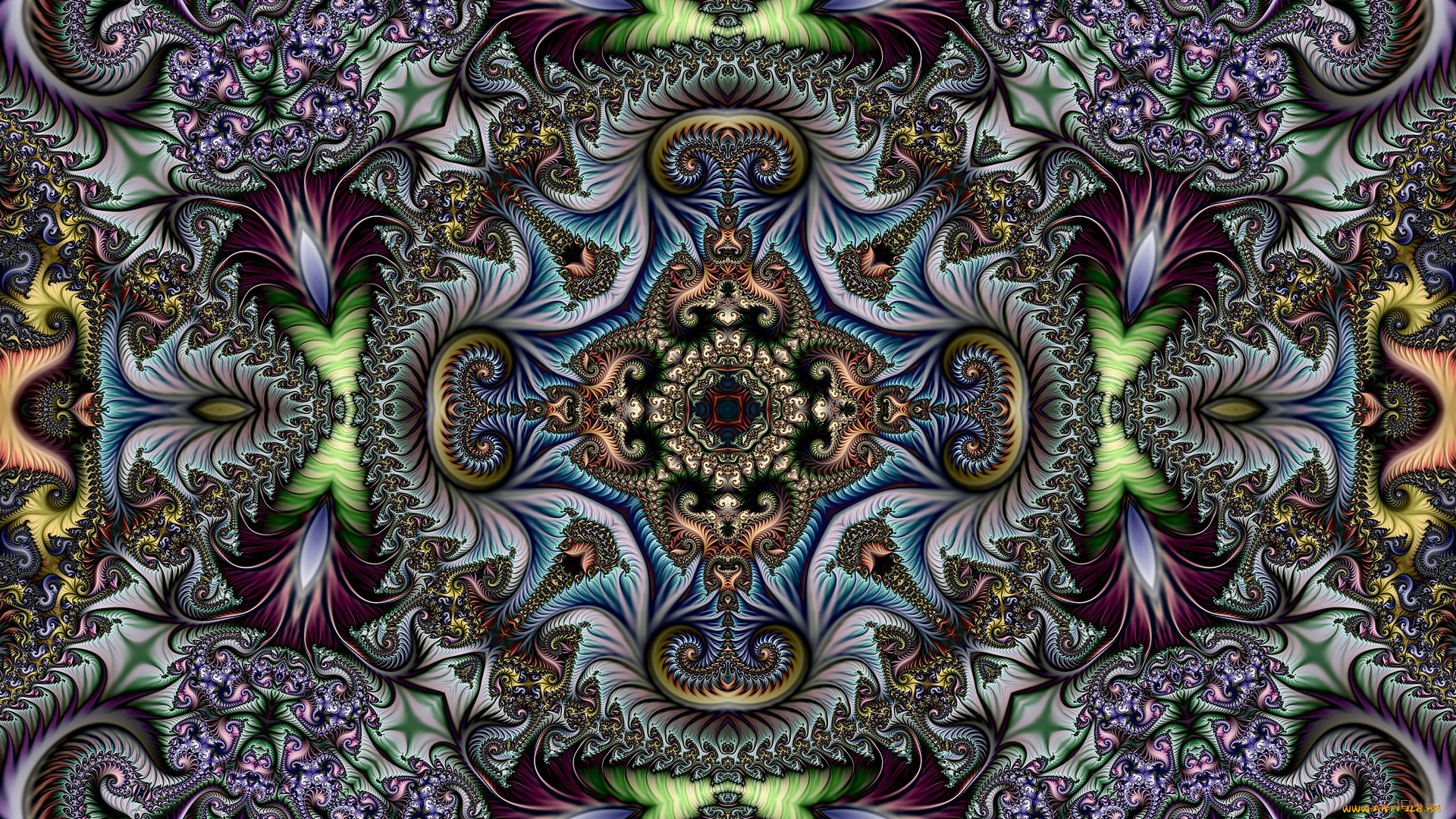 3д, графика, фракталы, , fractal, цвета, фон, узор