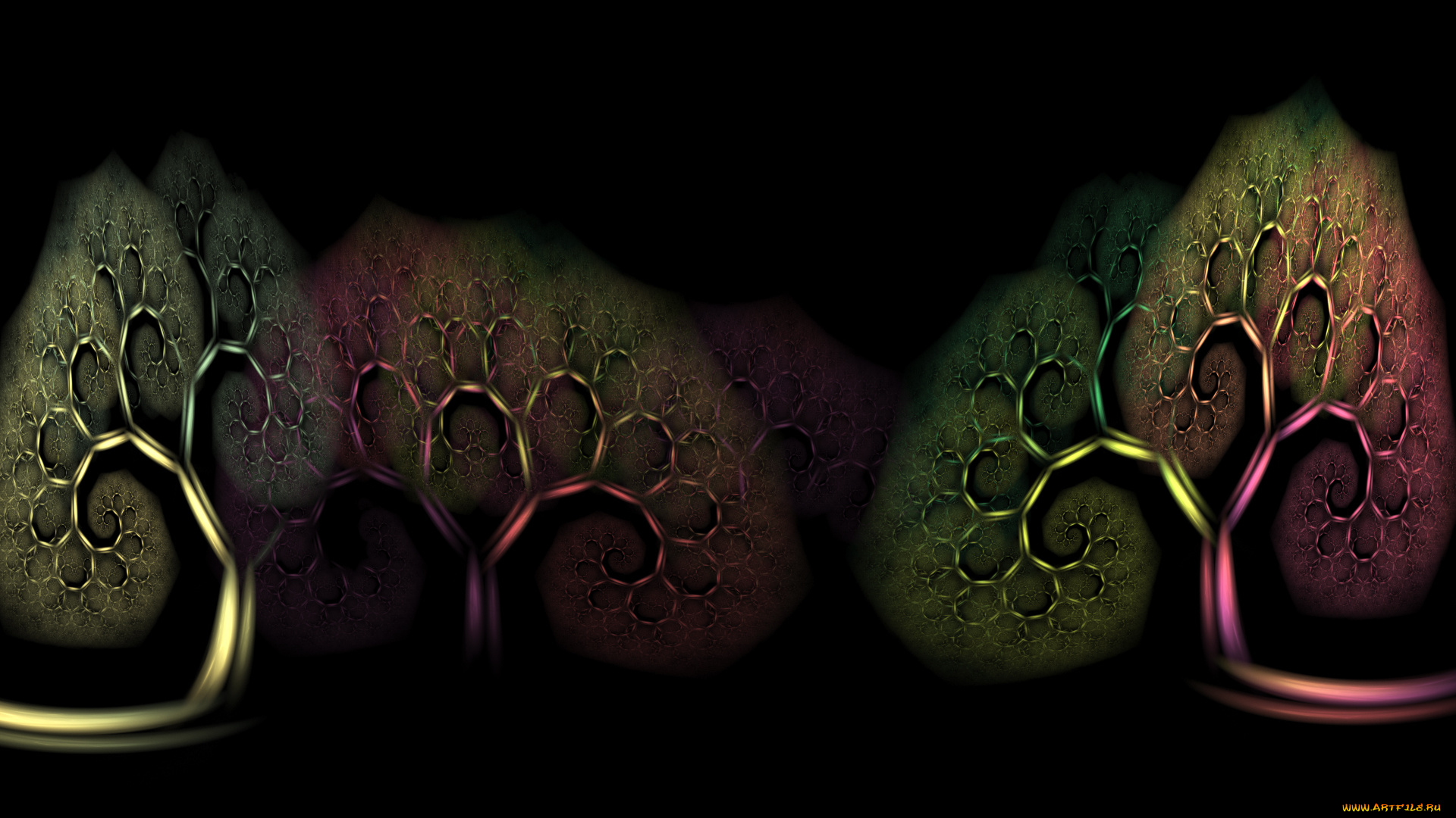 3д, графика, фракталы, , fractal, цвета, узор, фон