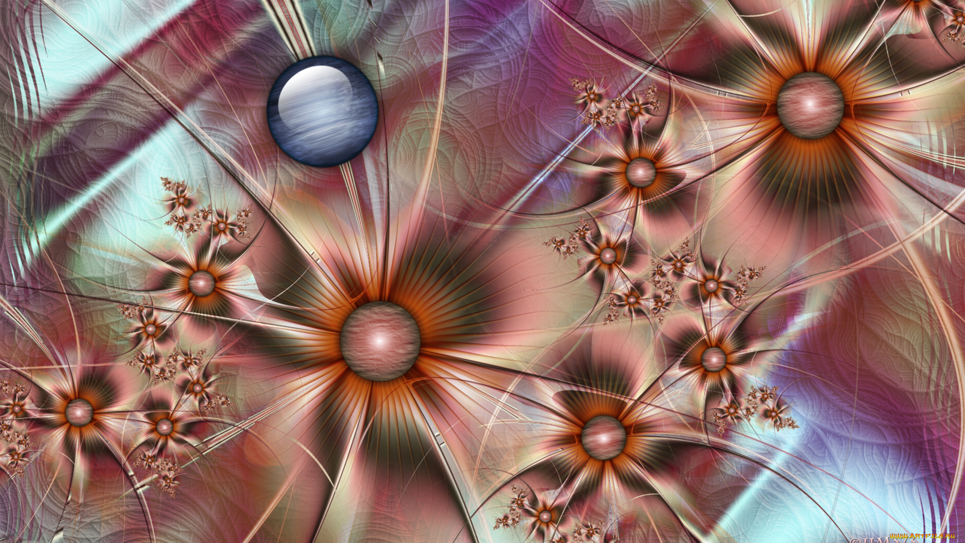 3д, графика, фракталы, , fractal, фон, узор, цвета