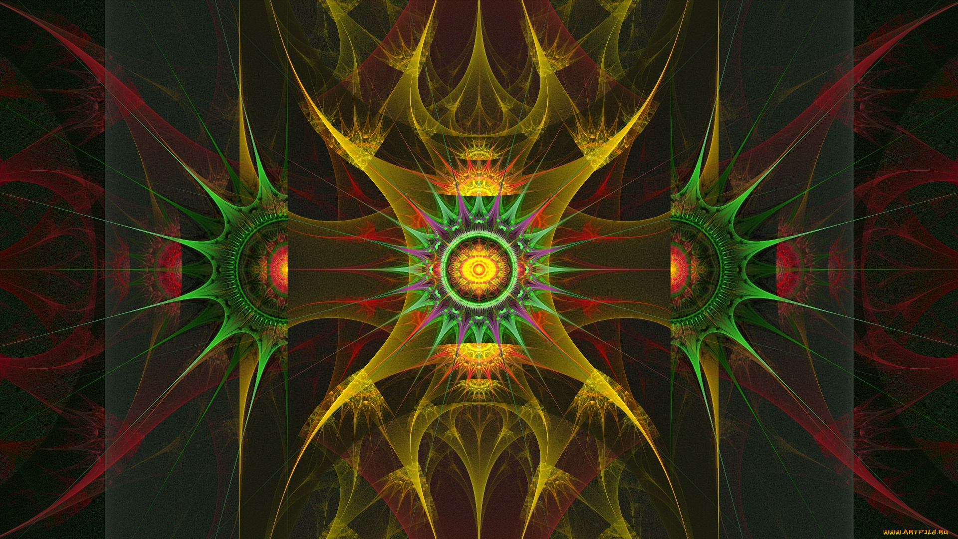 3д, графика, фракталы, , fractal, узор, цвета, фон