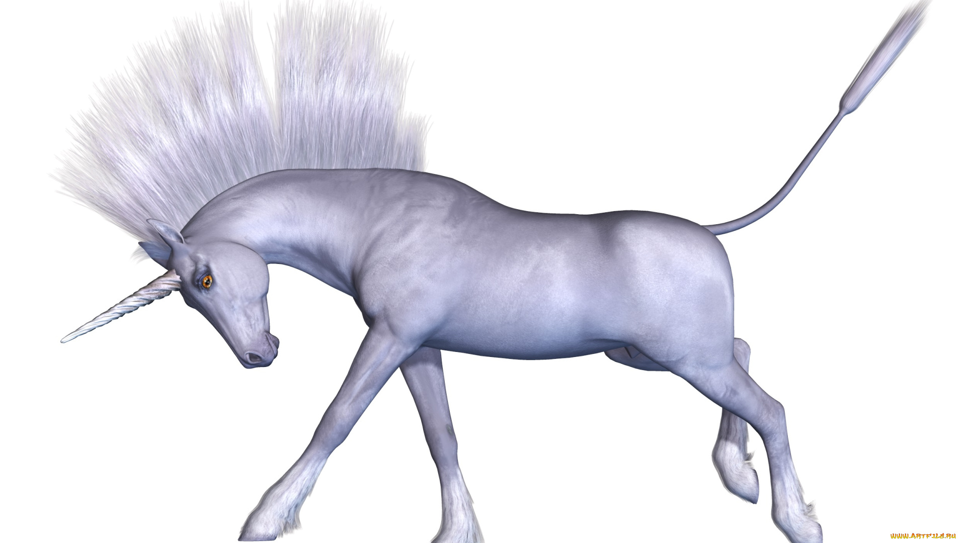 3д, графика, животные, , animals, фон, рог, лошадь, грива