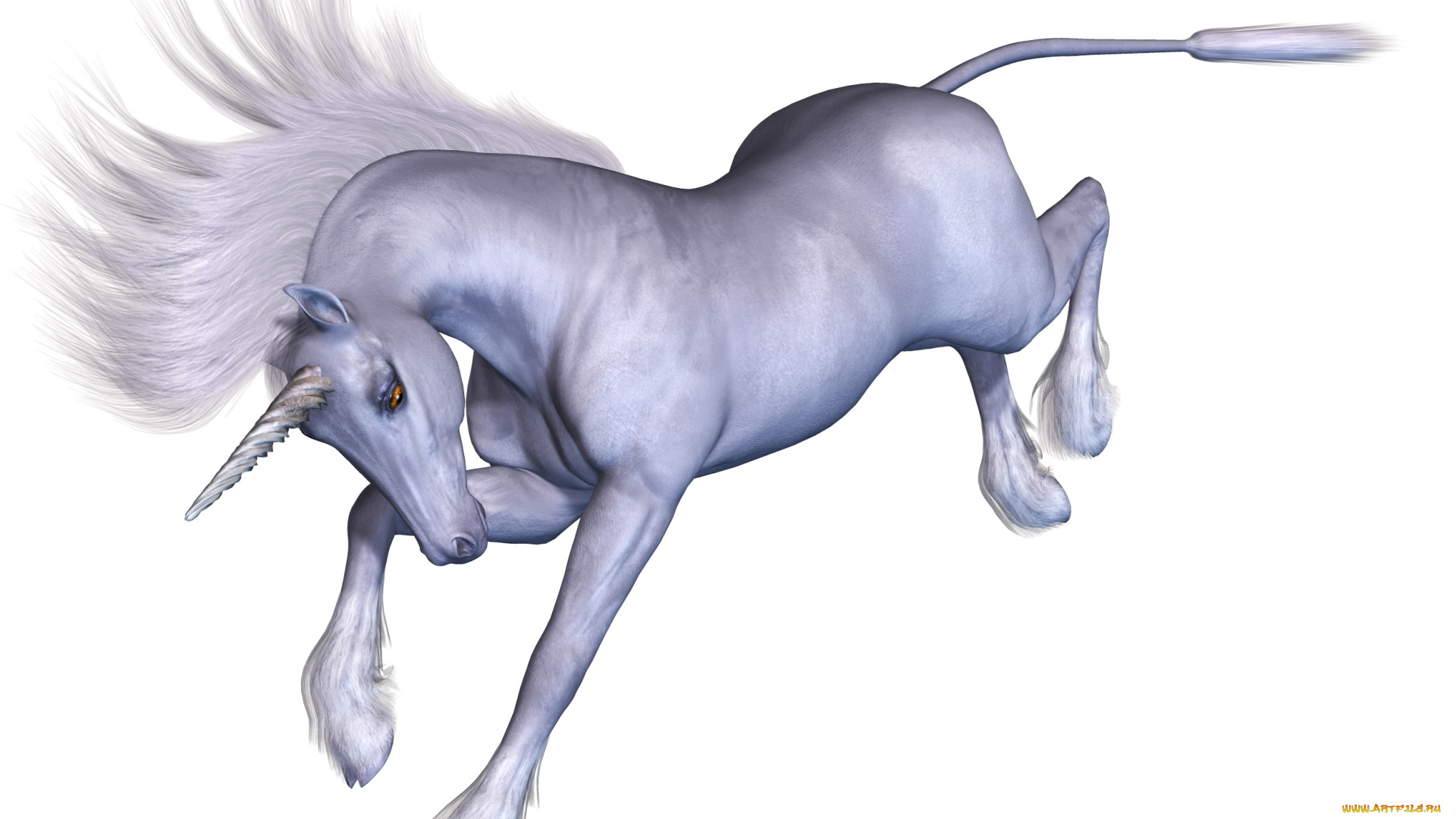 3д, графика, животные, , animals, фон, рог, лошадь, грива