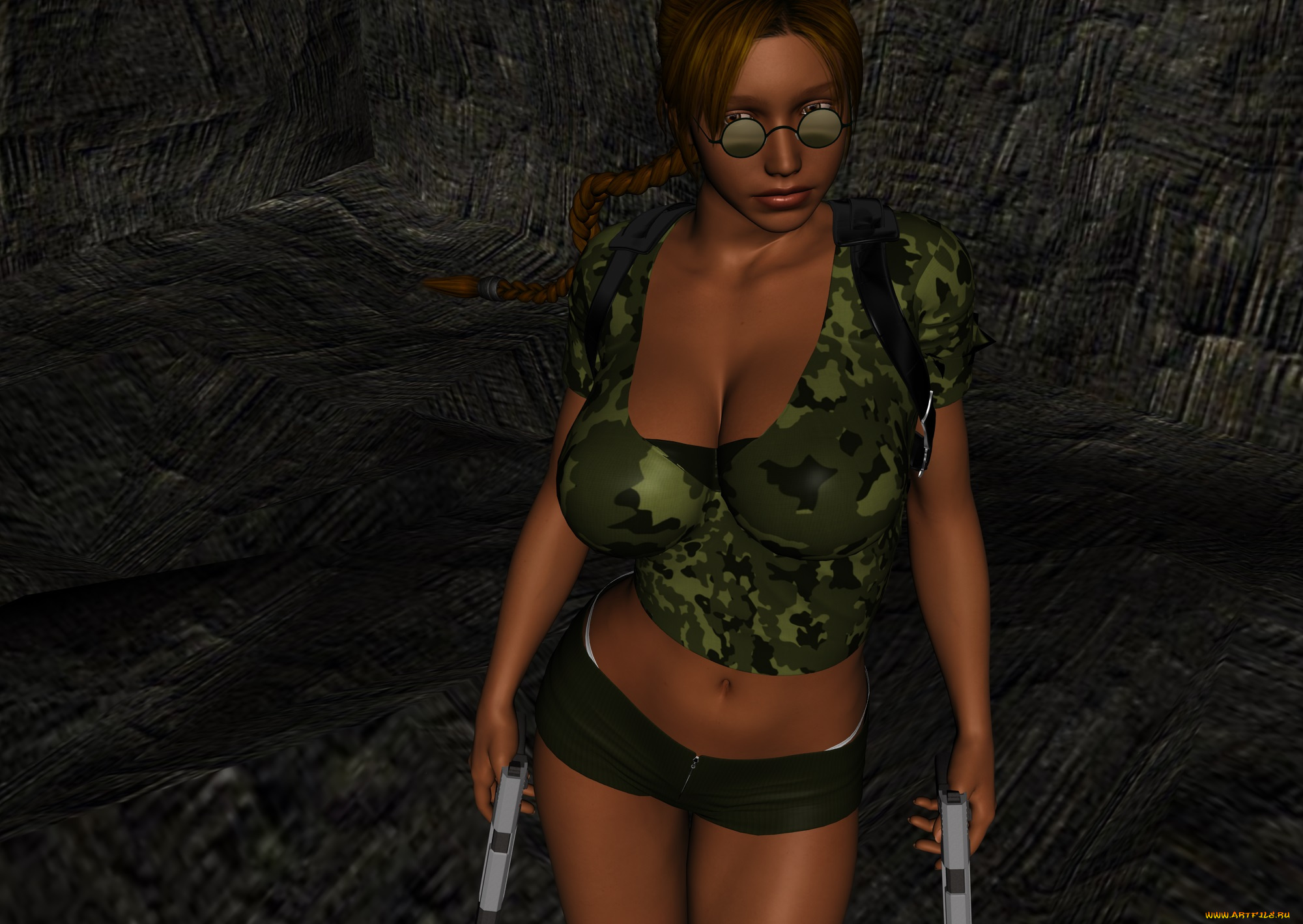 3д, графика, люди, , people, девушка, взгляд, оружие