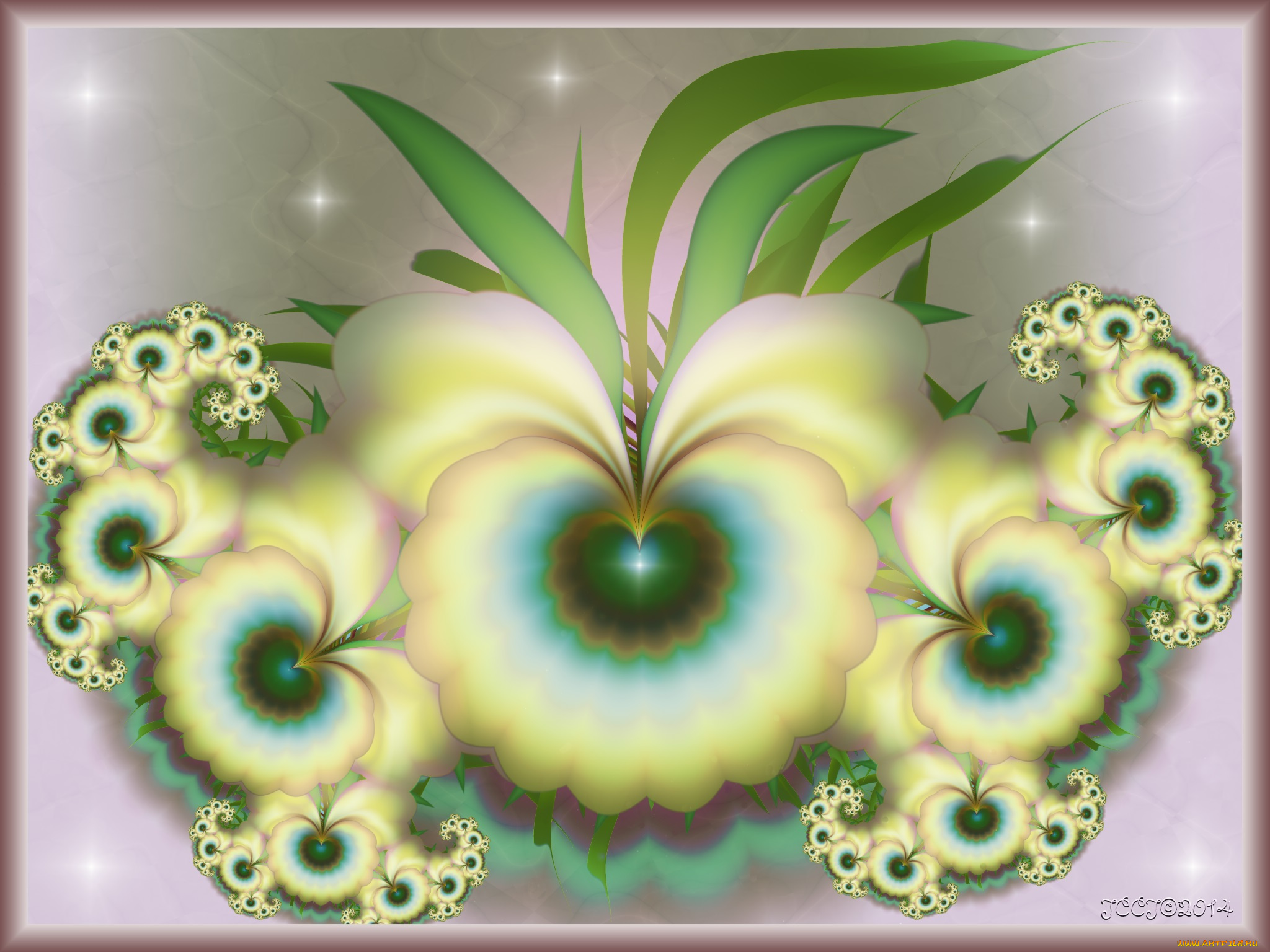 3д, графика, цветы, , flowers, цвета, фон, узор