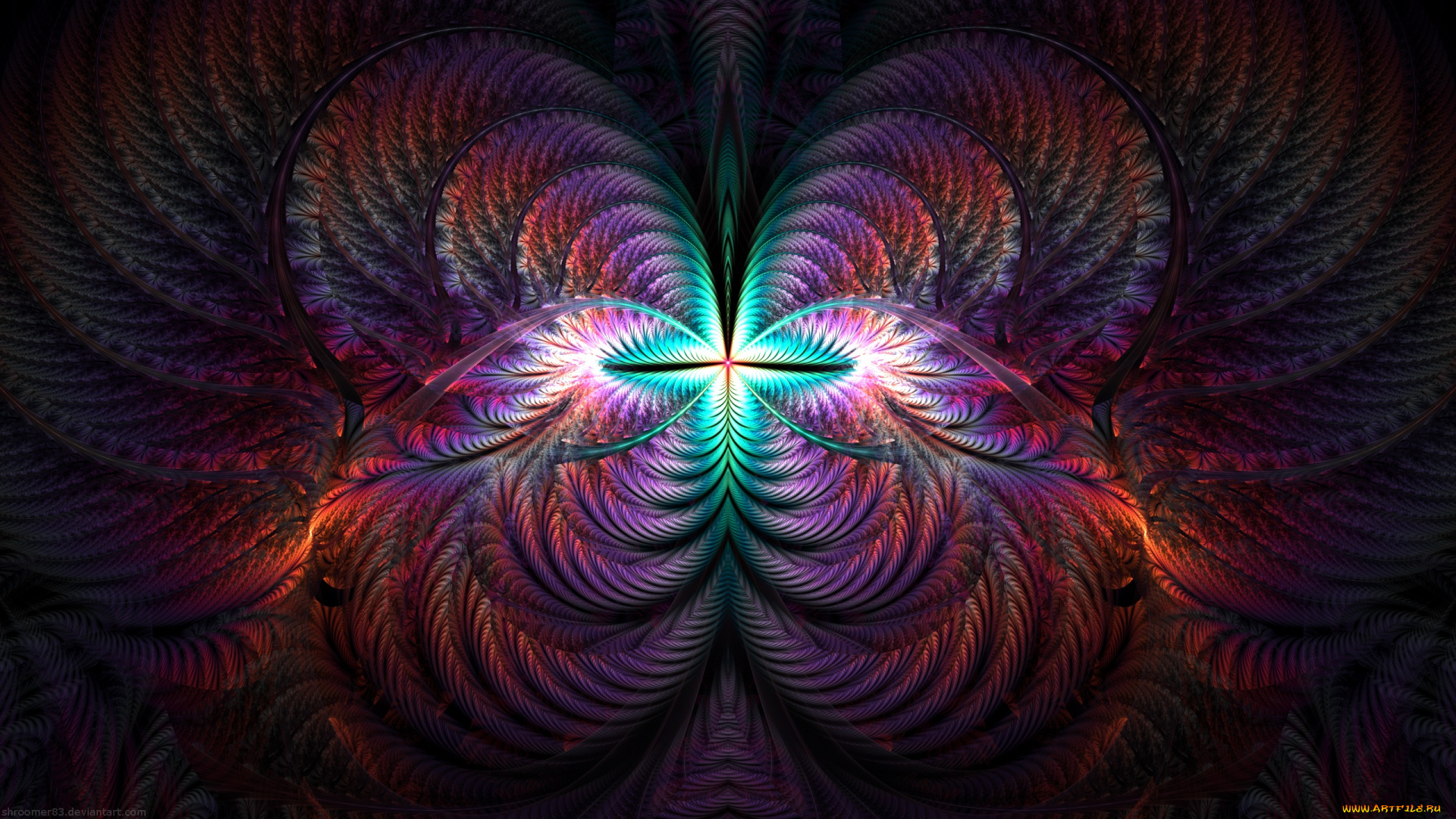 3д, графика, фракталы, , fractal, узор, цвета, фон