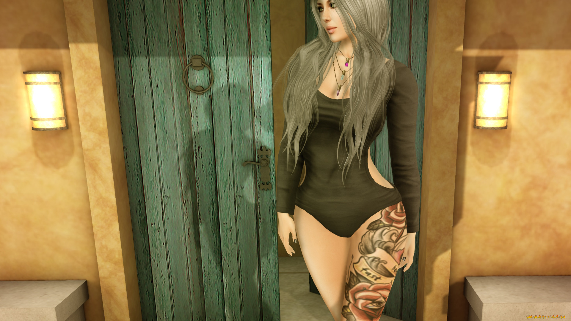 3д, графика, люди, , people, фон, взгляд, девушка