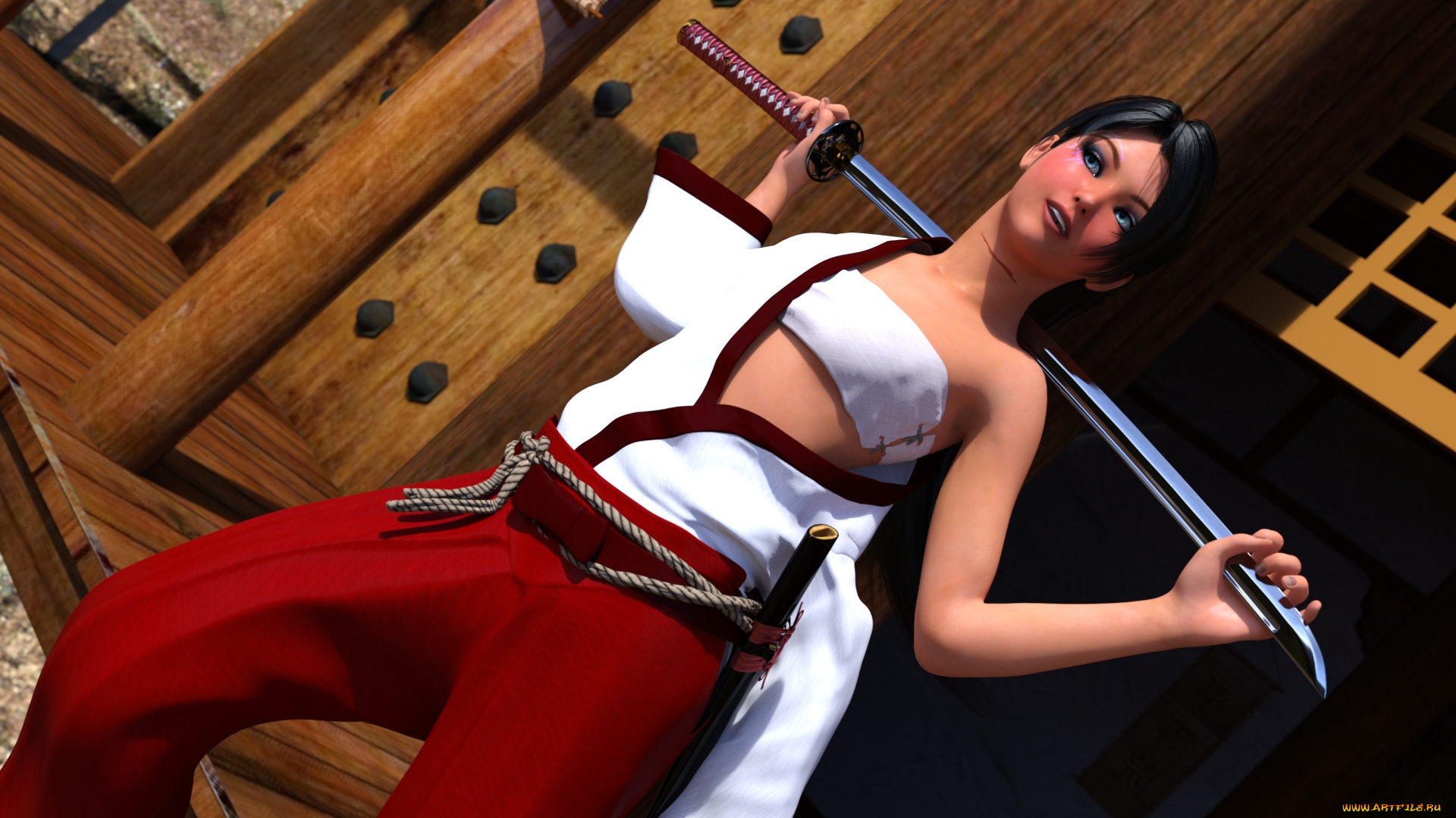 3д, графика, люди, , people, оружие, фон, взгляд, девушка