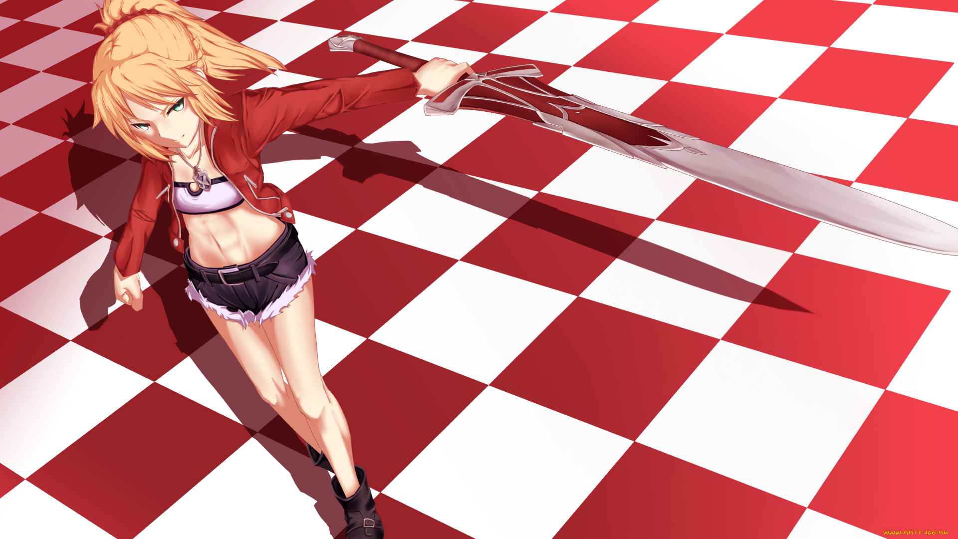 аниме, fate, stay, night, девушка, арт, mukade, rcjcs252, mordred, stay, night