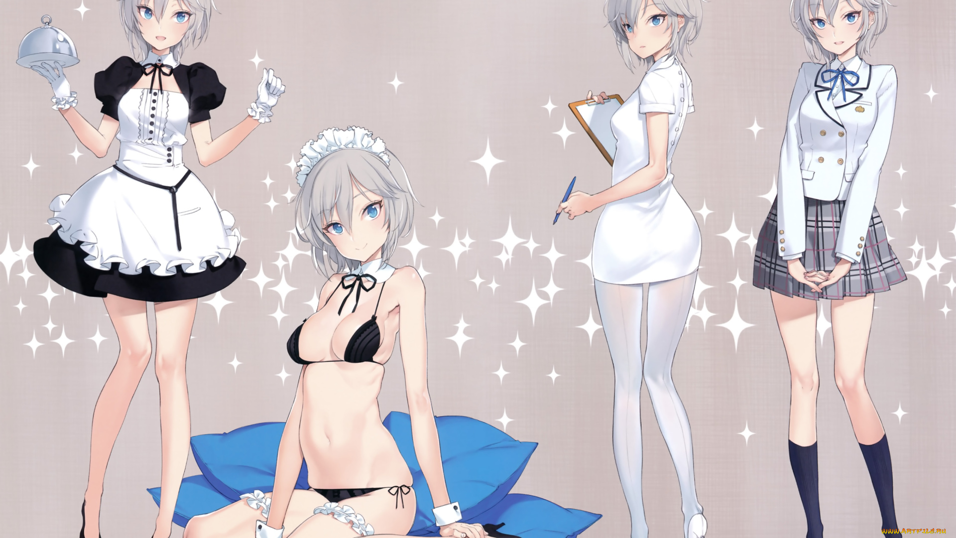 аниме, idolm@ster, cleavage, rin, skirt, swimsui, shibuya, shirt, oyari, open, bra, nopan, no, girls, breasts, bikini, cinderella, idolmaster, seifuku, scan, ashito