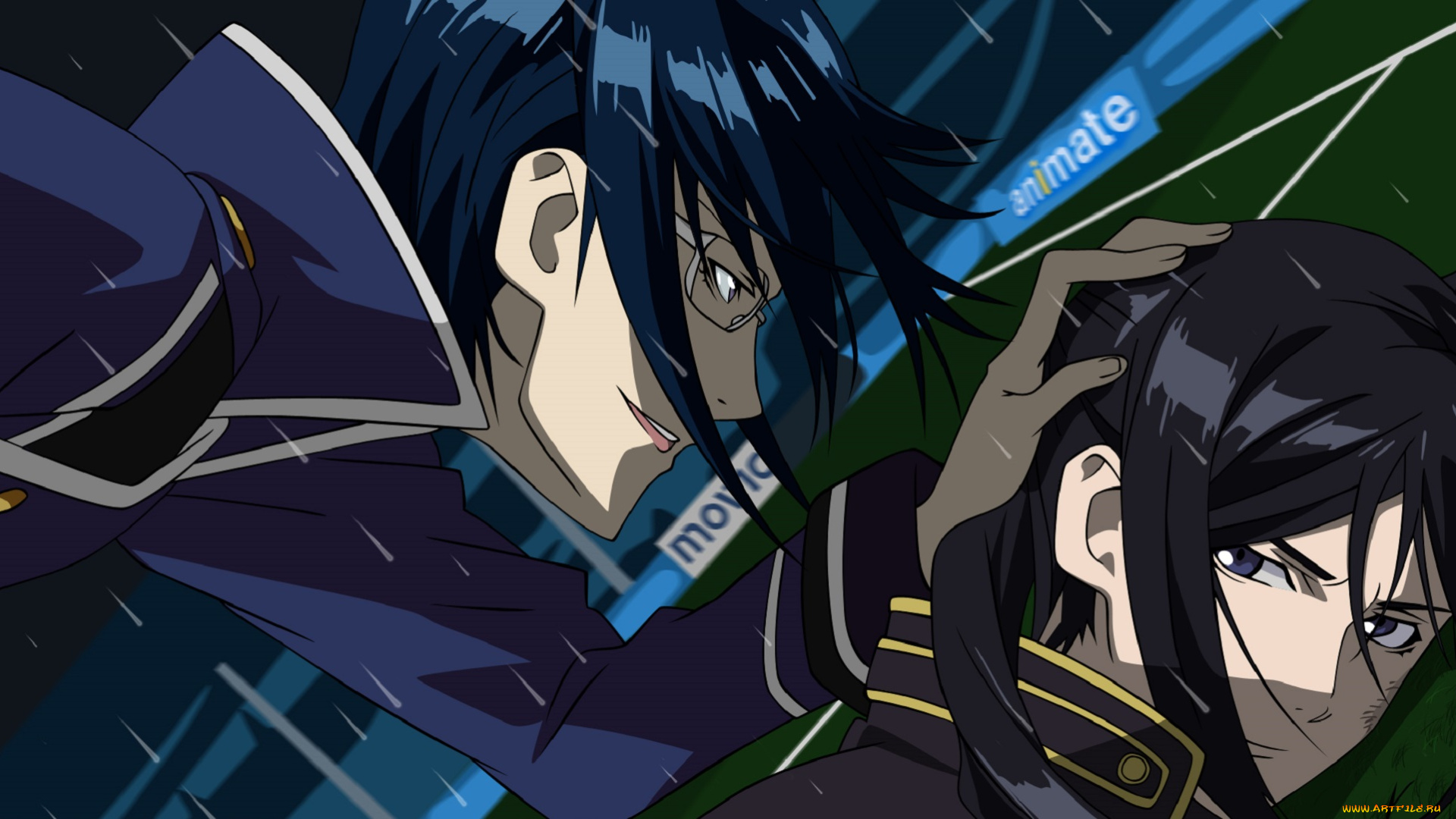 аниме, k, project, синий, король, проект, кей