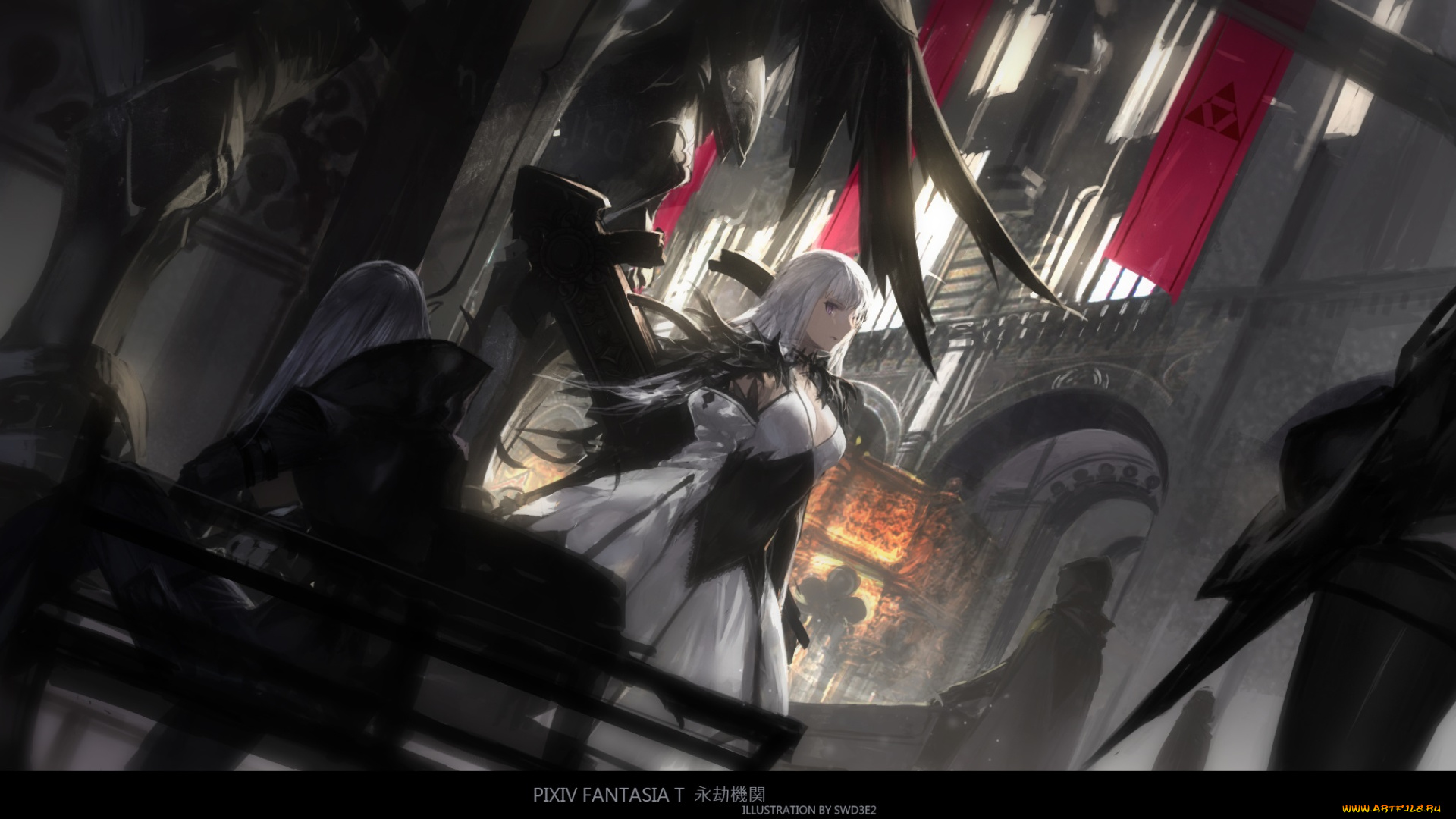 аниме, pixiv, fantasia, девушки, арт, swd3e2