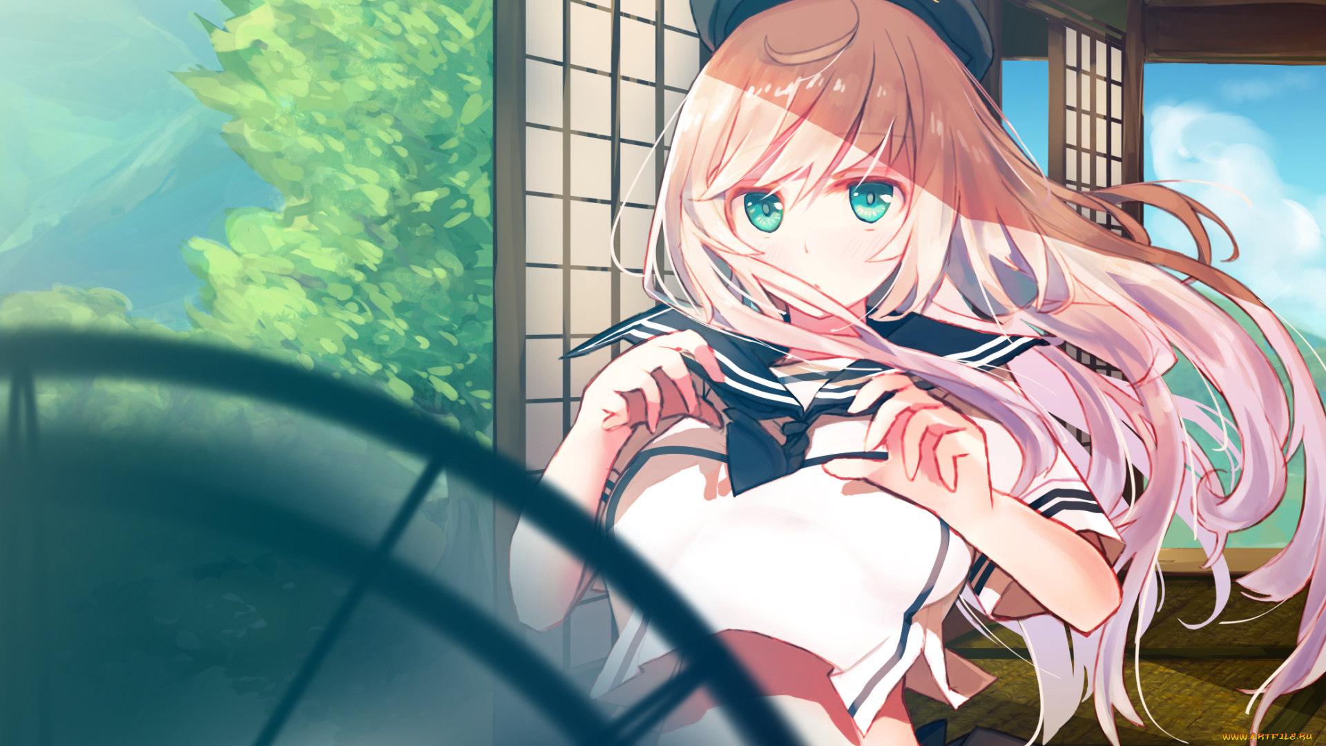 аниме, unknown, , другое, арт, comrade, stalin, вентилятор, девушка